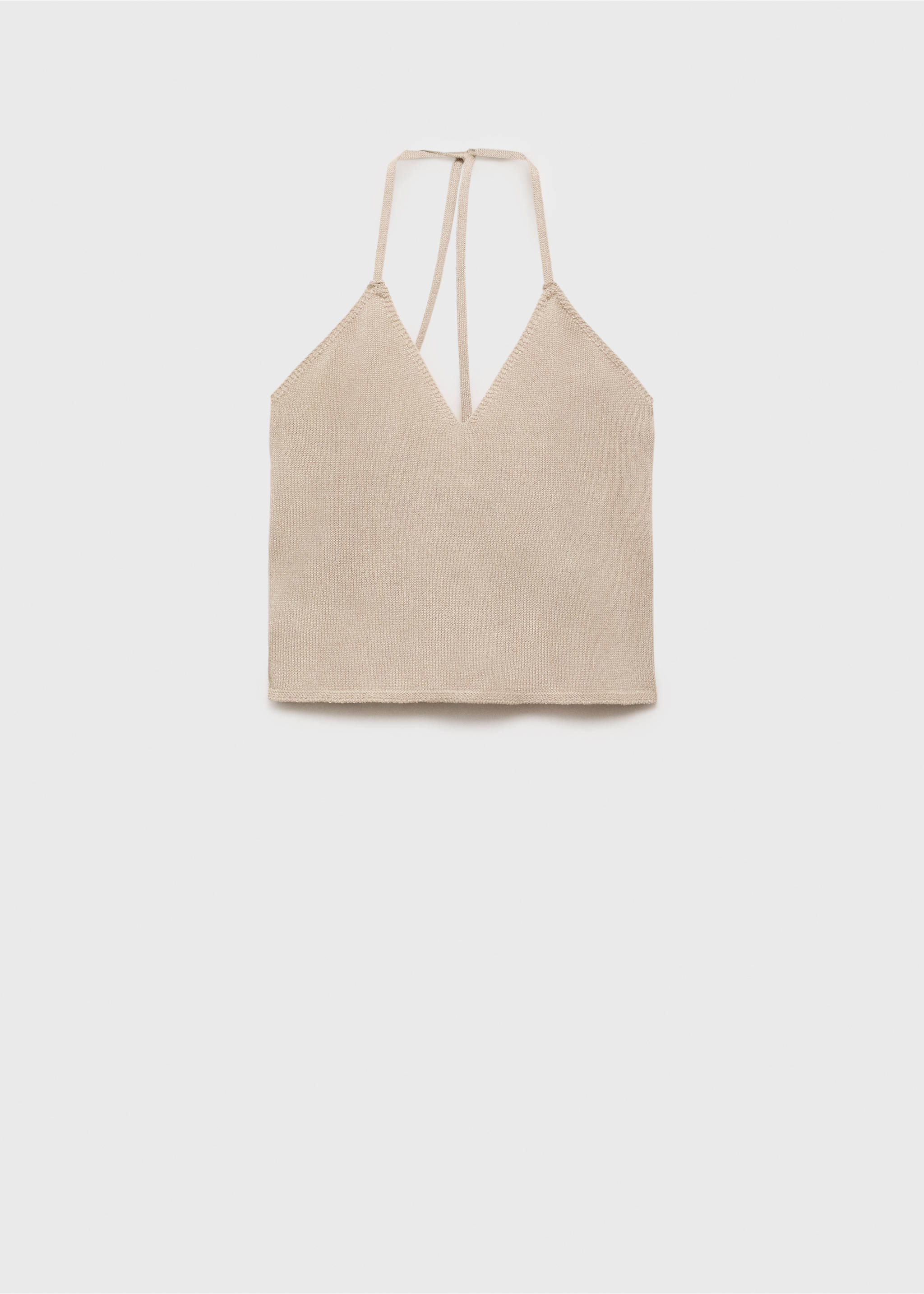 Knit halter top - Article without model, Gold. Ref: 17011222-00.