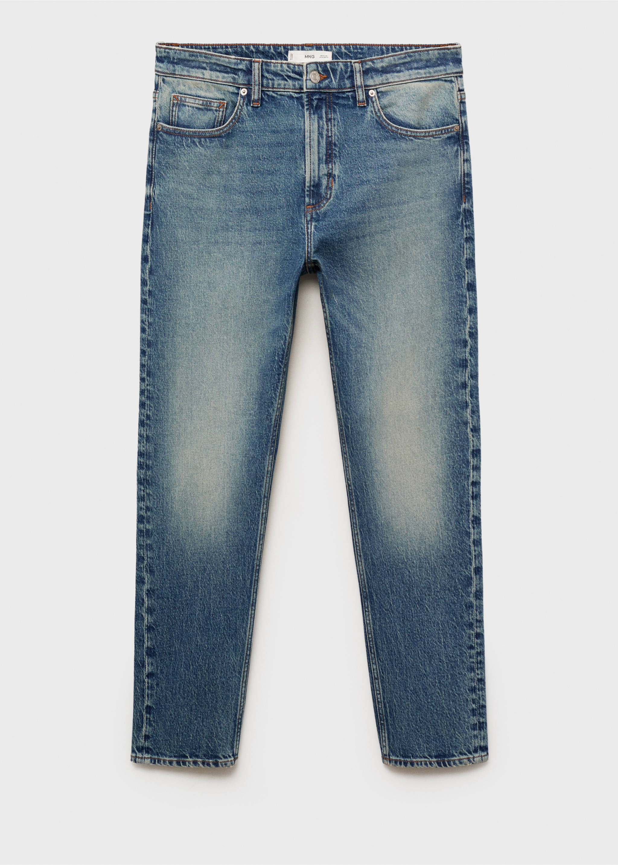Ben Jeans im Cropped Tapered Fit - Artikel ohne Model, Mittelgrau Vintage. Ref: 17011225-00.