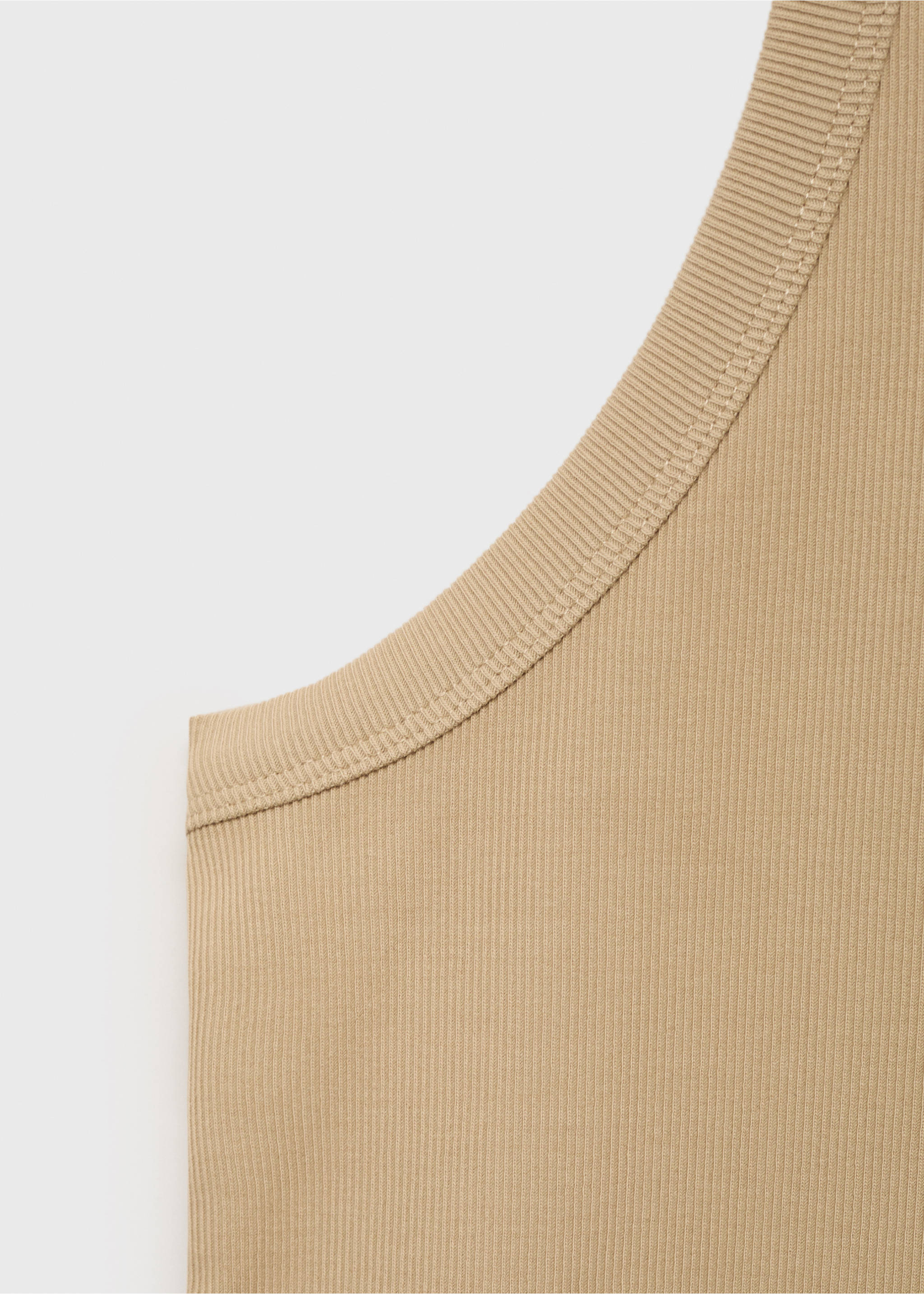 Slim-fit ribbed tank top - Details of the article 0, Grey. Ref: 17011233-00.