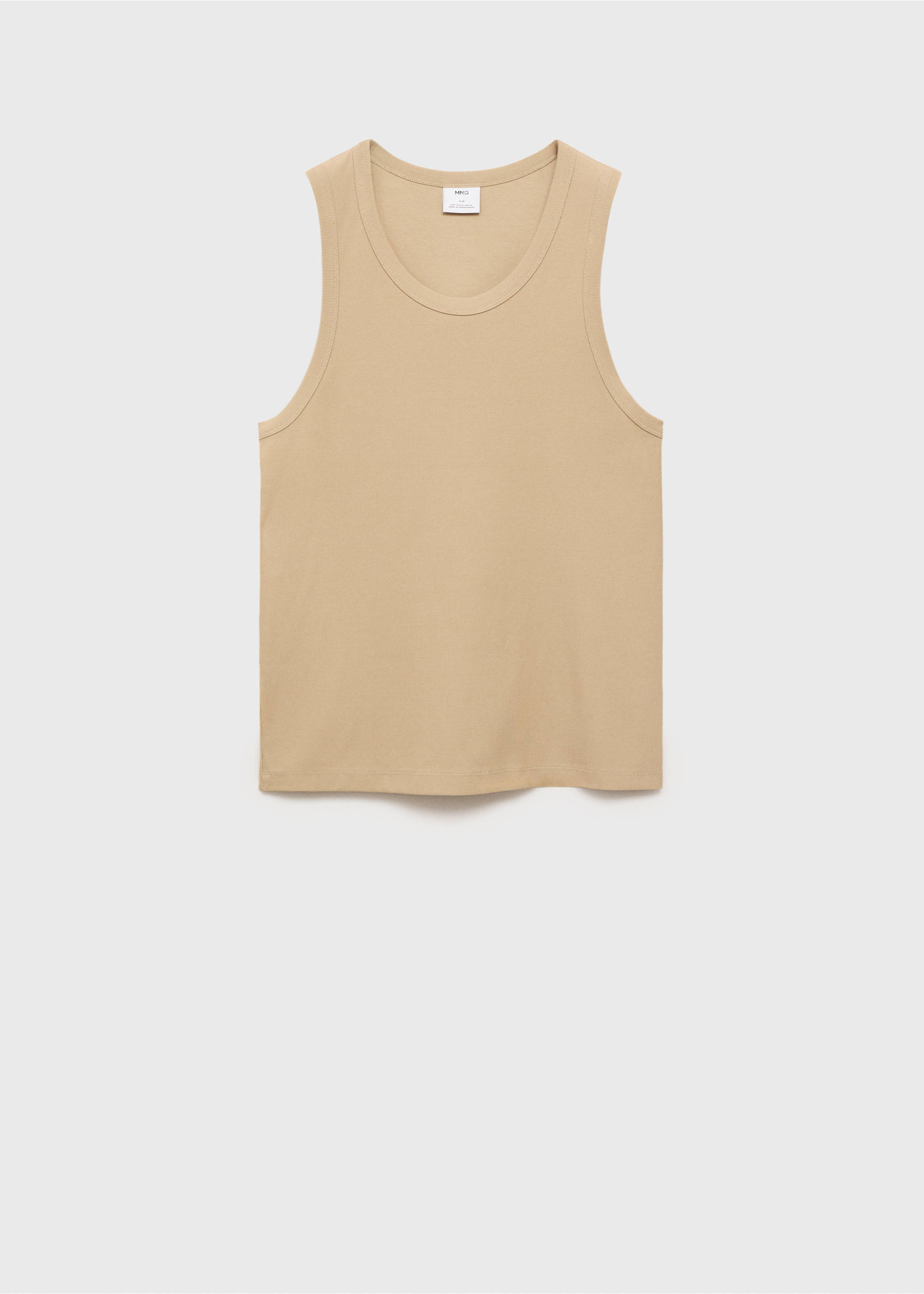 Geripptes Tanktop Slim Fit - Artikel ohne Model, Grau. Ref: 17011233-00.