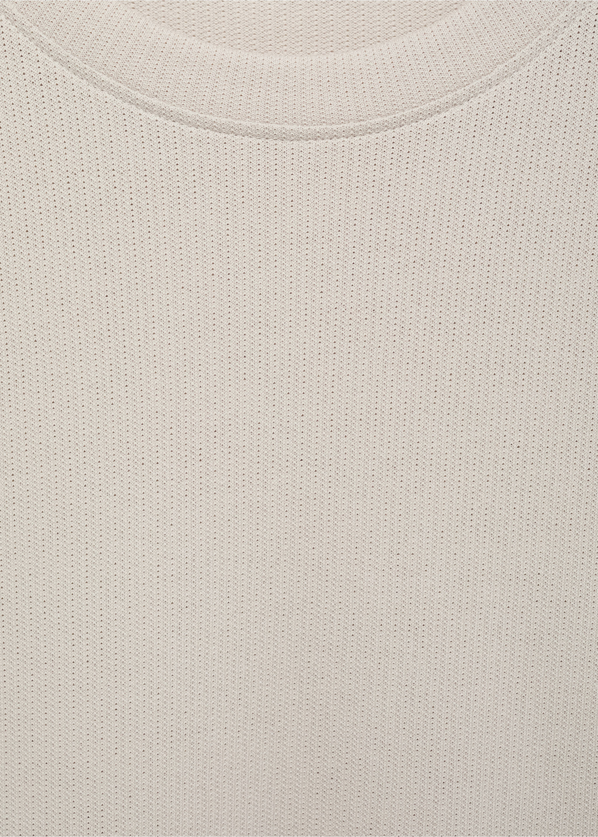 Cotton fine-knit t-shirt - Details of the article 8, Ice Grey. Ref: 17011234-00.