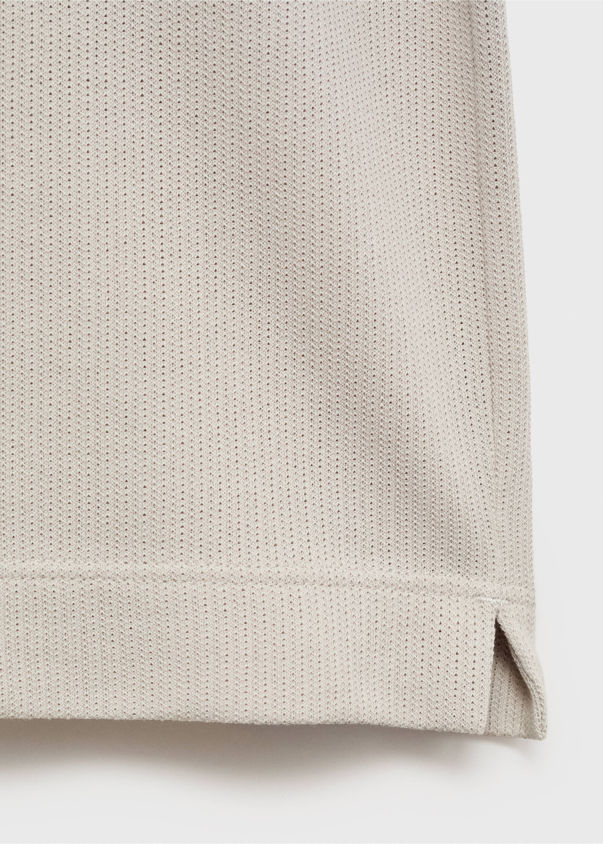 Cotton fine-knit t-shirt - Details of the article 0, Ice Grey. Ref: 17011234-00.