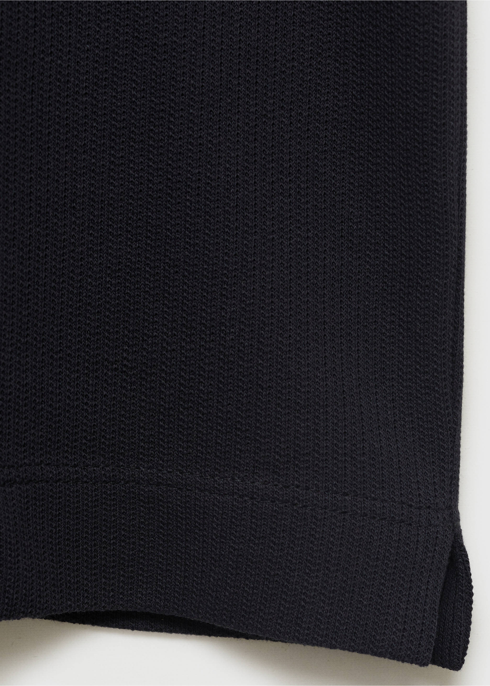 Cotton fine-knit t-shirt - Details of the article 0, Navy. Ref: 17011234-00.