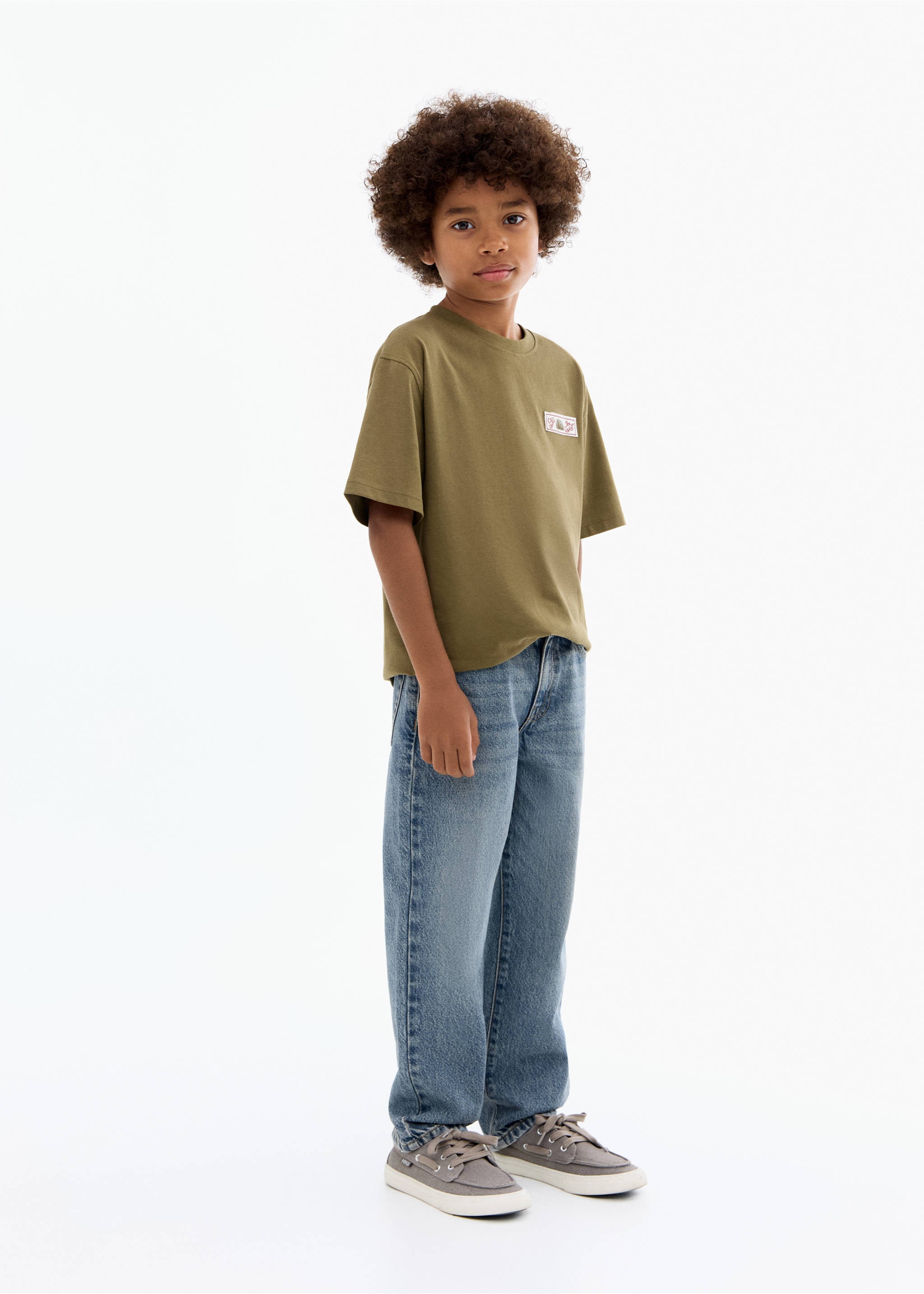 Short-sleeved printed t-shirt - General plane, Olive Green. Ref: 17011235-00.