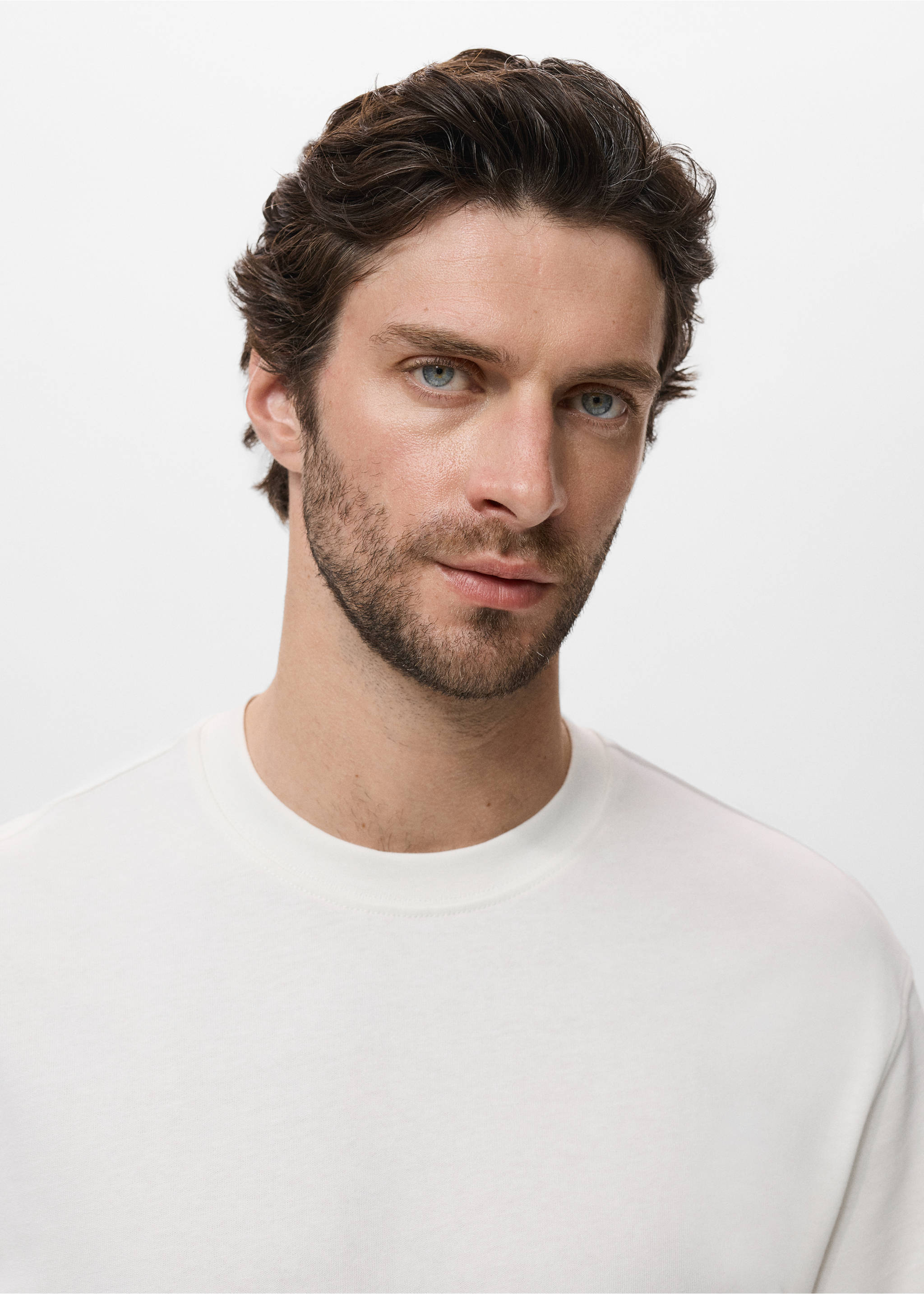 100% cotton relaxed-fit t-shirt - Details of the article 1, Off White. Ref: 17011240-00.