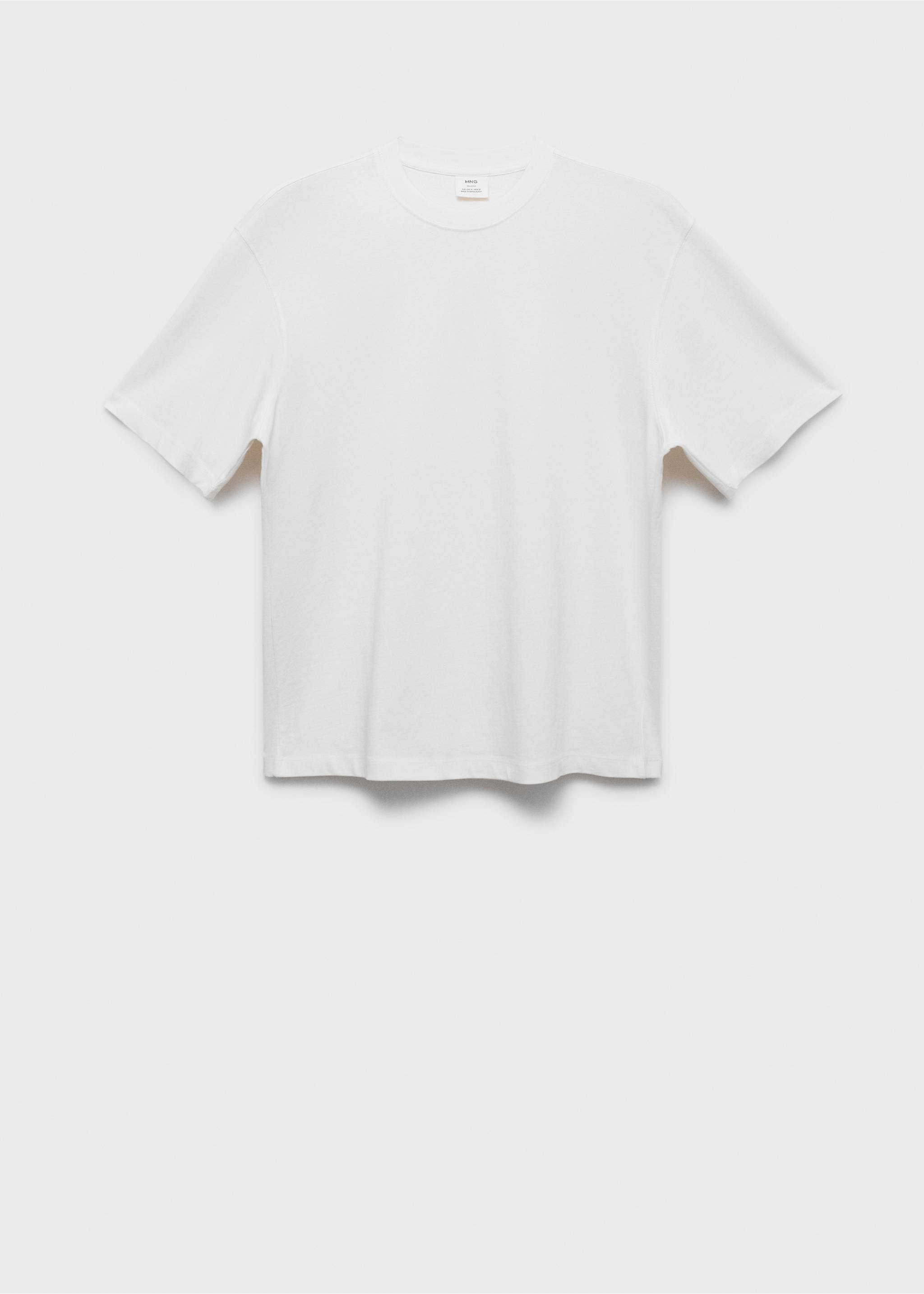 100% cotton relaxed-fit t-shirt - Article without model, Off White. Ref: 17011240-00.