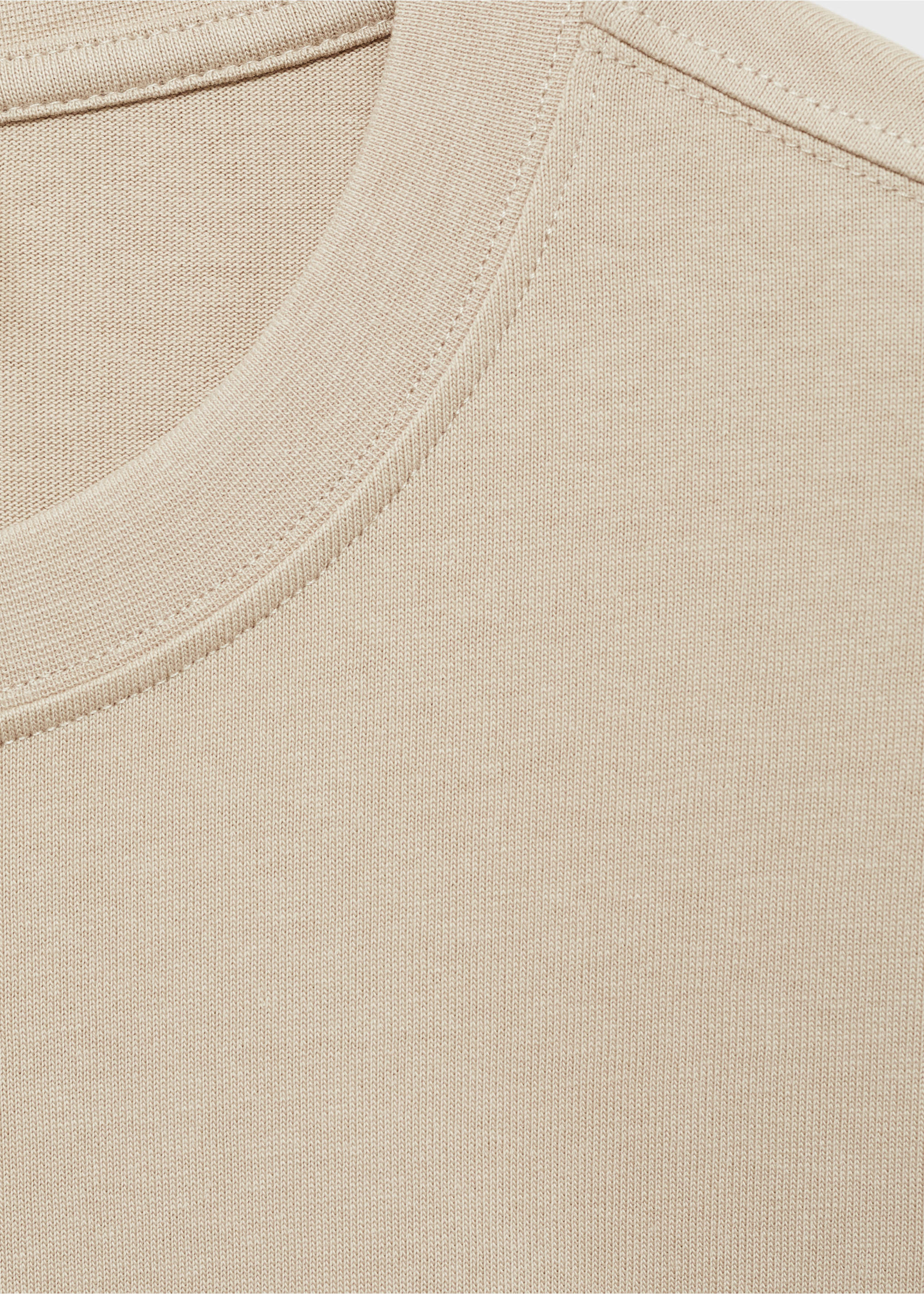 Relaxed Fit-T-Shirt aus 100 % Baumwolle - Detail des Artikels 8, Ecru. Ref: 17011240-00.