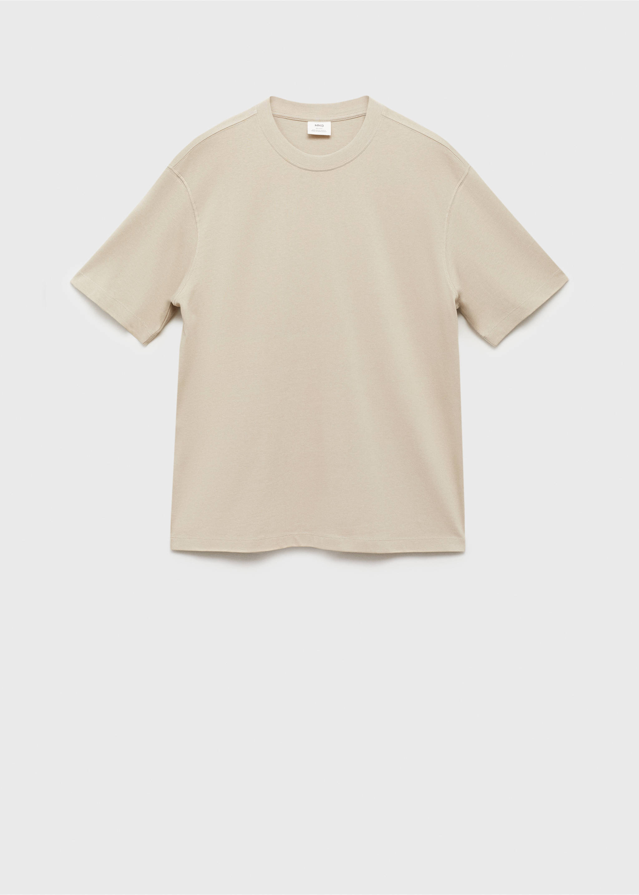 Relaxed Fit-T-Shirt aus 100 % Baumwolle - Artikel ohne Model, Ecru. Ref: 17011240-00.
