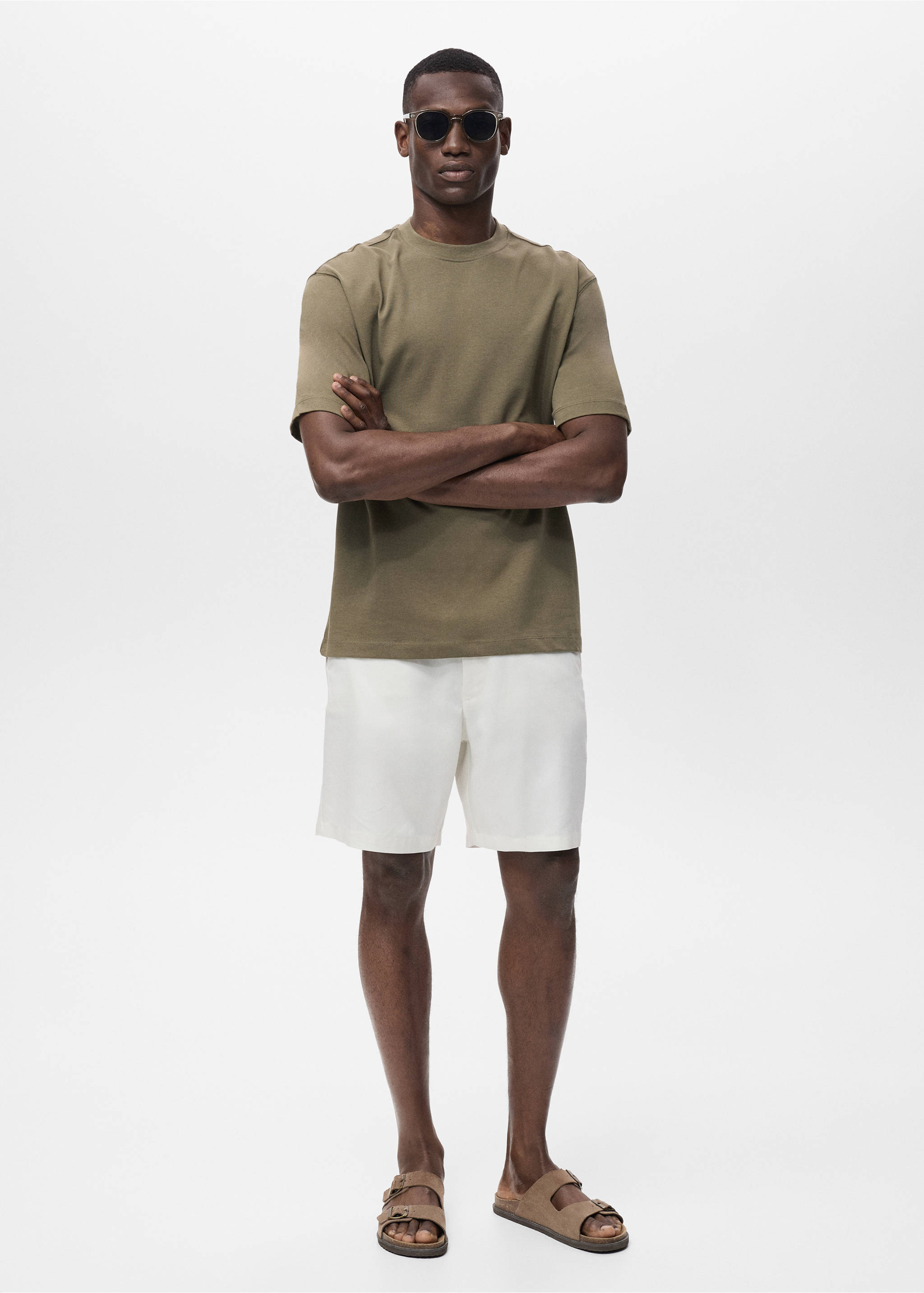 Relaxed Fit-T-Shirt aus 100 % Baumwolle - Allgemeine Ansicht, Khaki. Ref: 17011240-00.