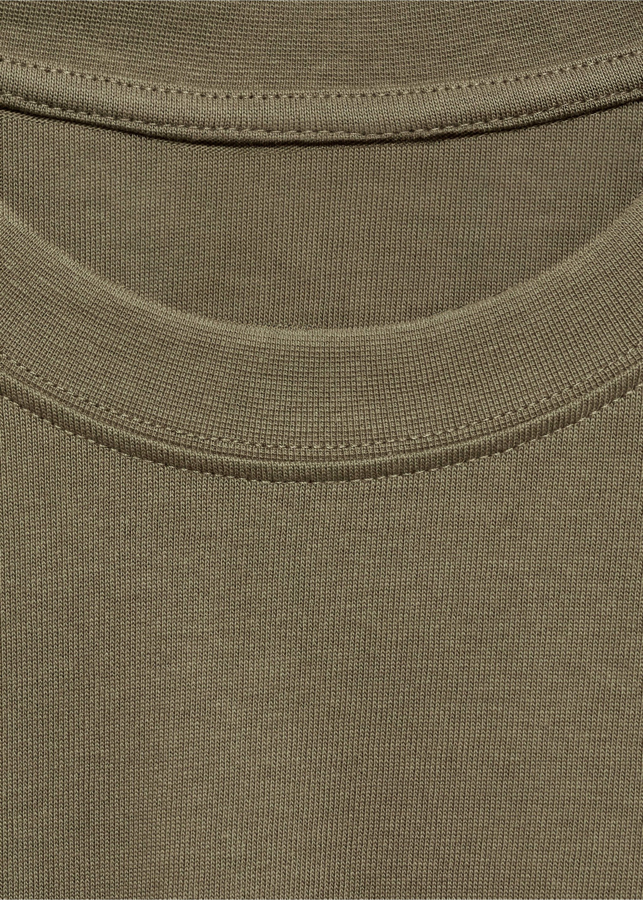 Relaxed Fit-T-Shirt aus 100 % Baumwolle - Detail des Artikels 8, Khaki. Ref: 17011240-00.
