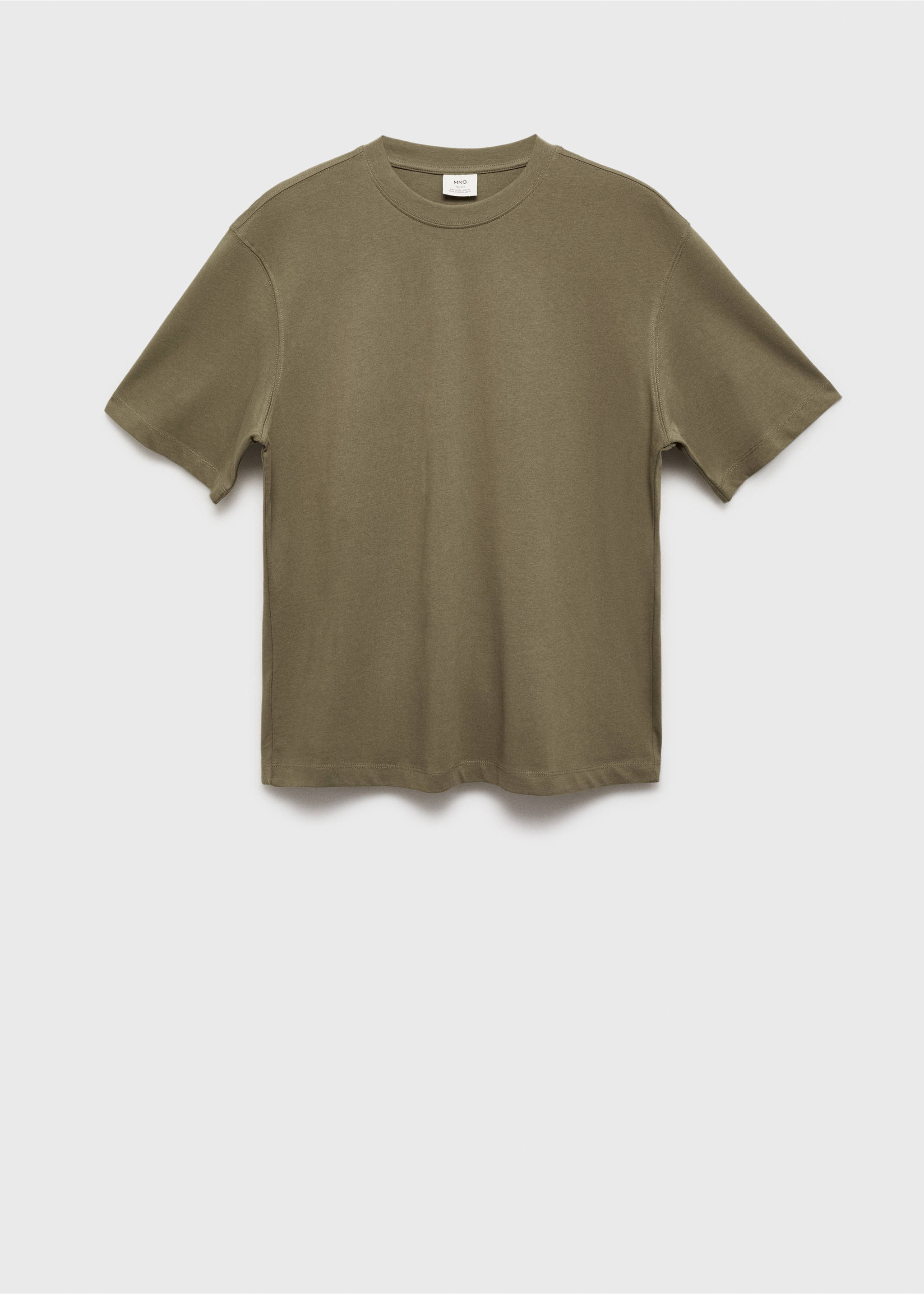 Relaxed Fit-T-Shirt aus 100 % Baumwolle - Artikel ohne Model, Khaki. Ref: 17011240-00.