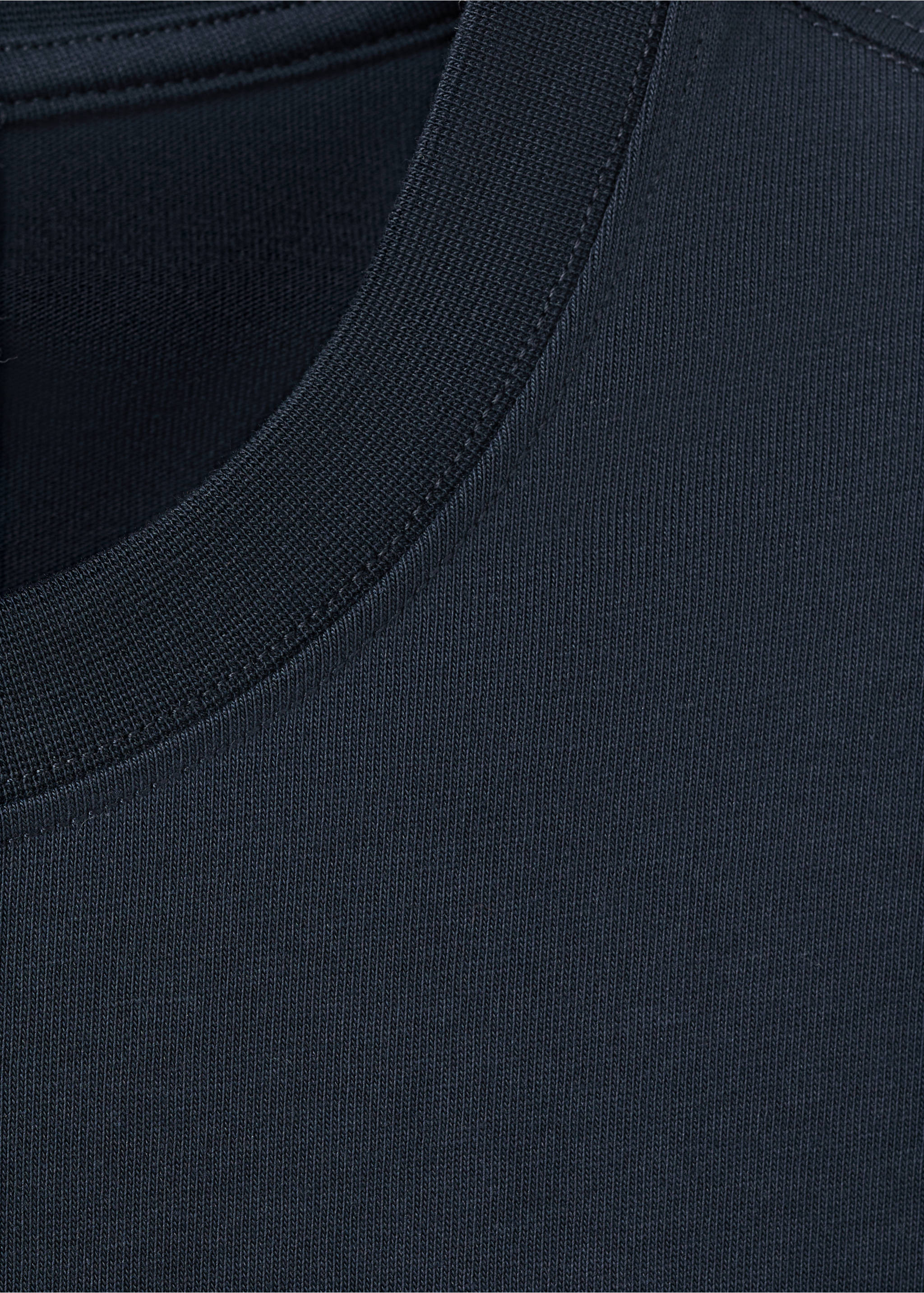 100% cotton relaxed-fit t-shirt - Details of the article 8, Dark Navy. Ref: 17011240-00.