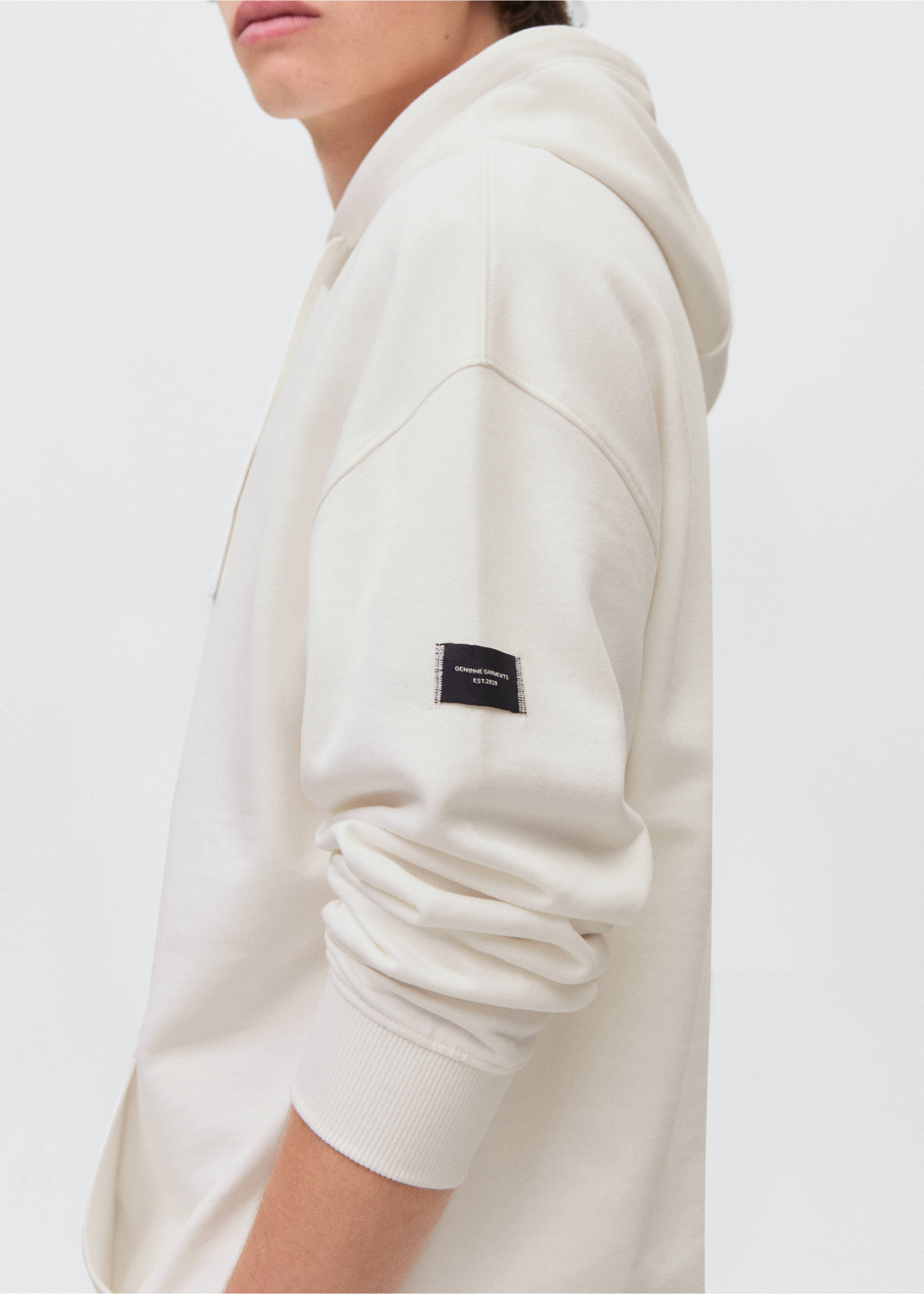 Hoodie cotton sweatshirt - Details of the article 6, Off White. Ref: 17011241-00.