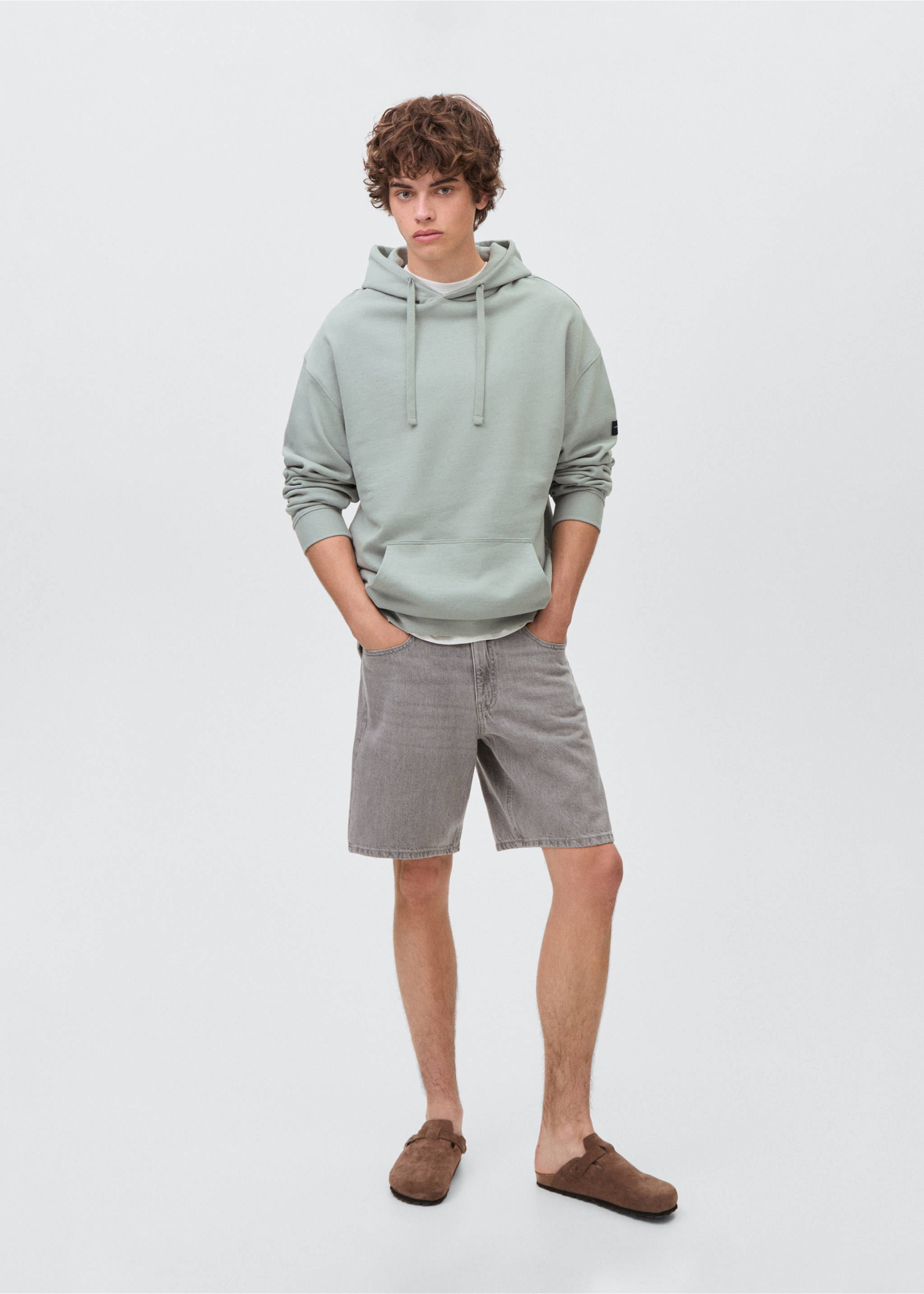 Hoodie cotton sweatshirt - General plane, Pastel Green. Ref: 17011242-00.