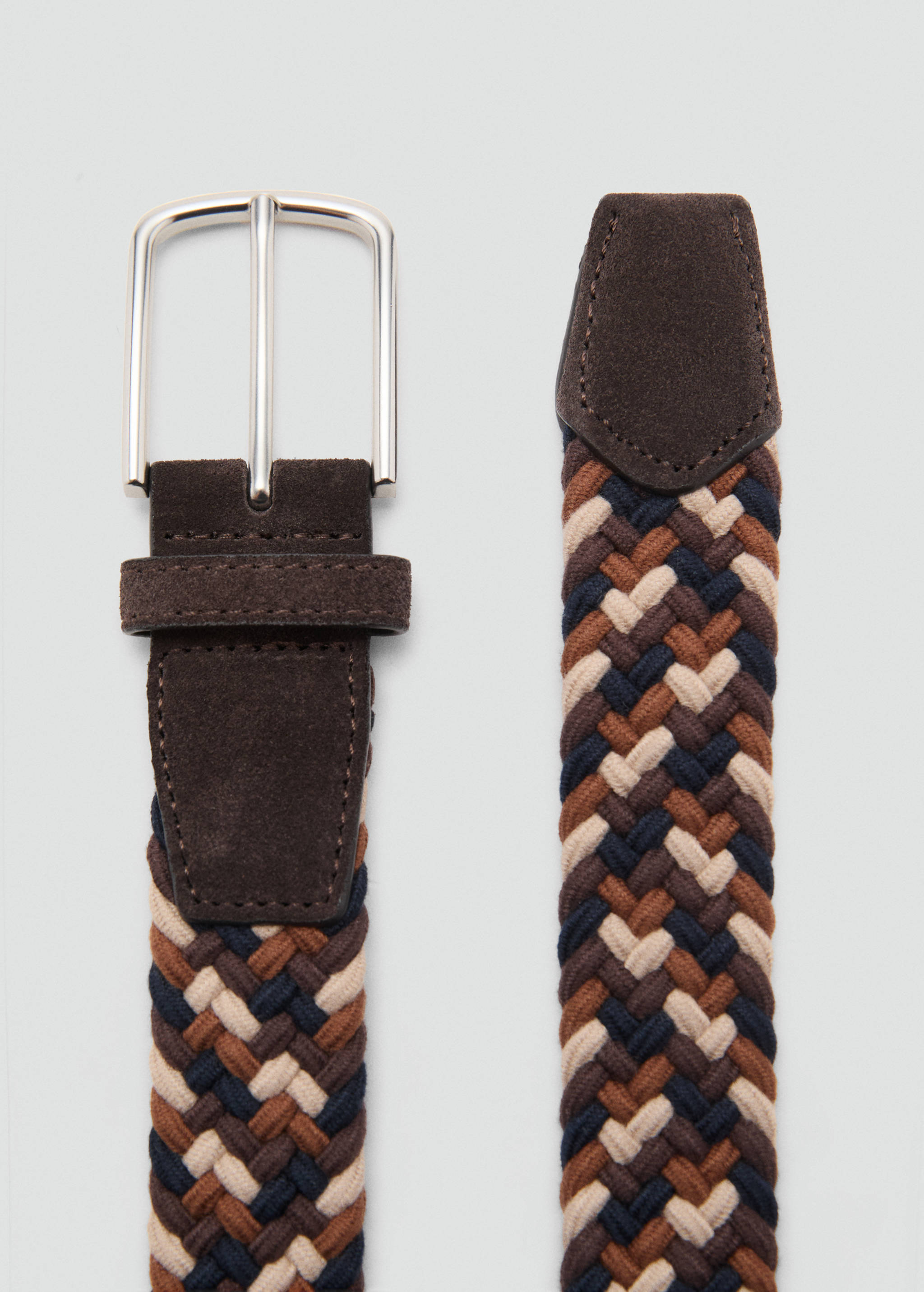 Braided elastic coloured belt - Medium plane