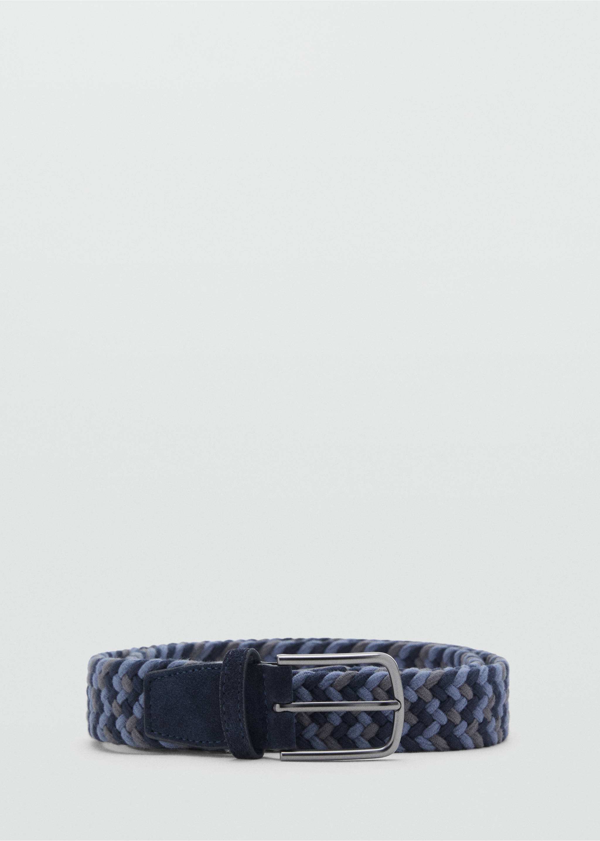 Braided elastic coloured belt - Article without model, Grey. Ref: 17011243-00.