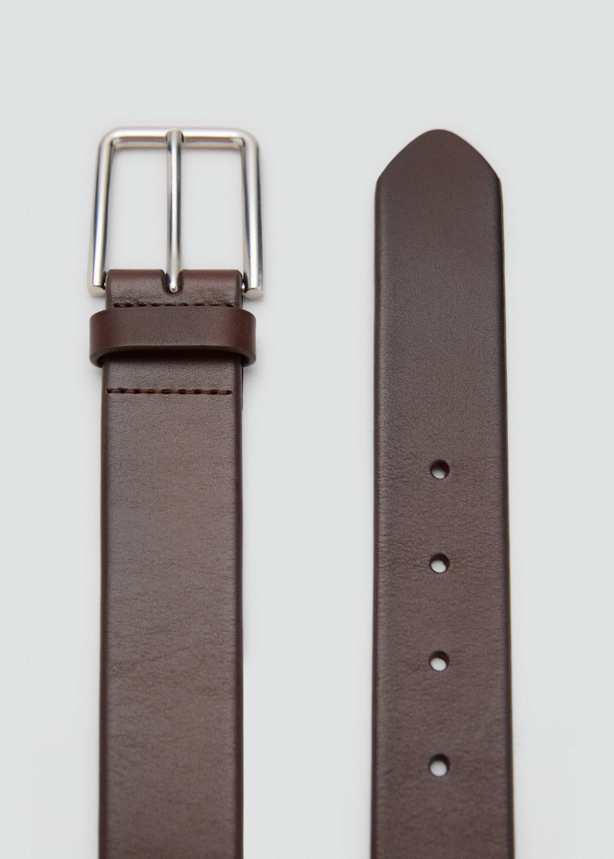 Buckle leather belt - Medium plane