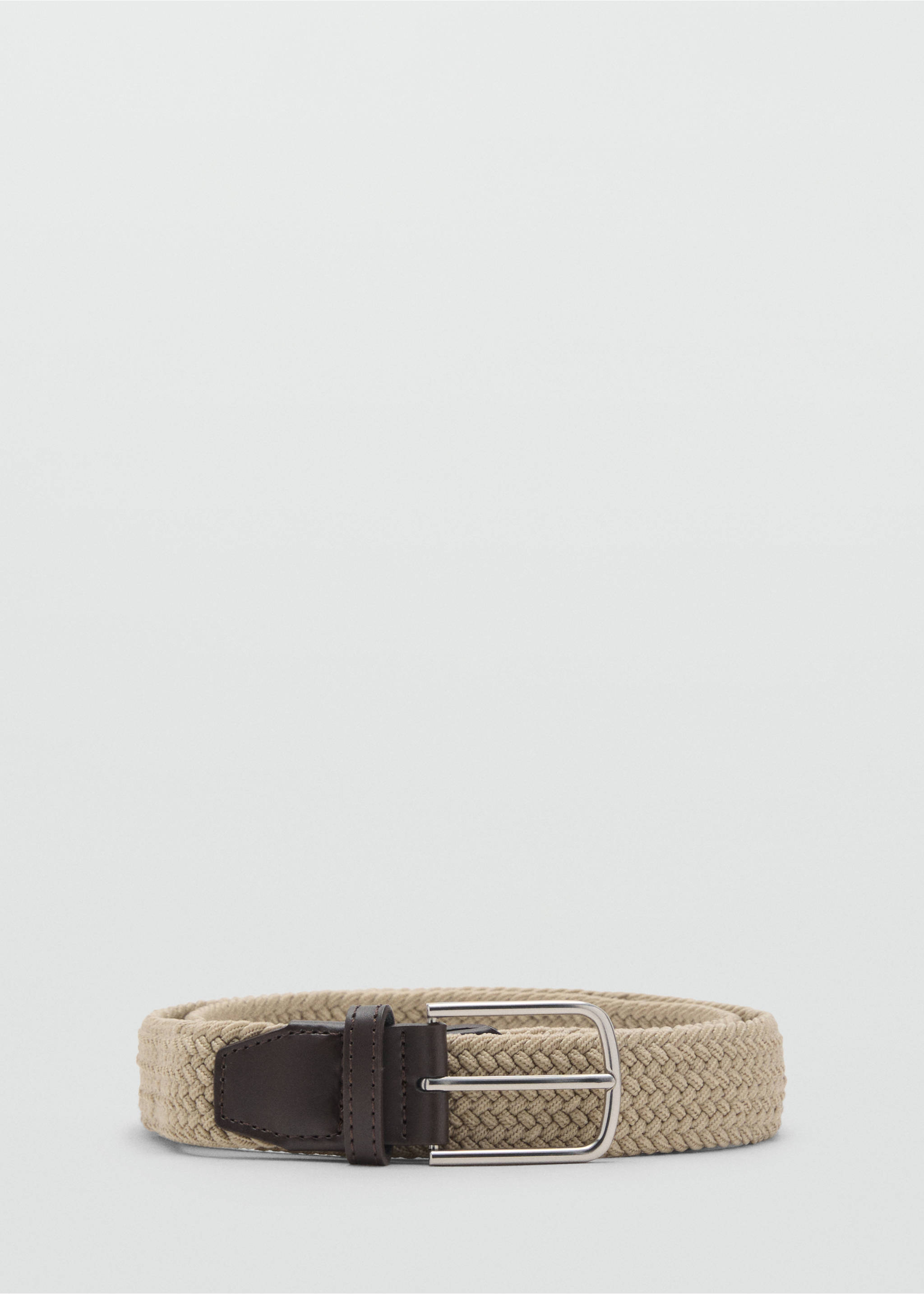 Braided elastic belt - Article without model, Beige. Ref: 17011245-00.