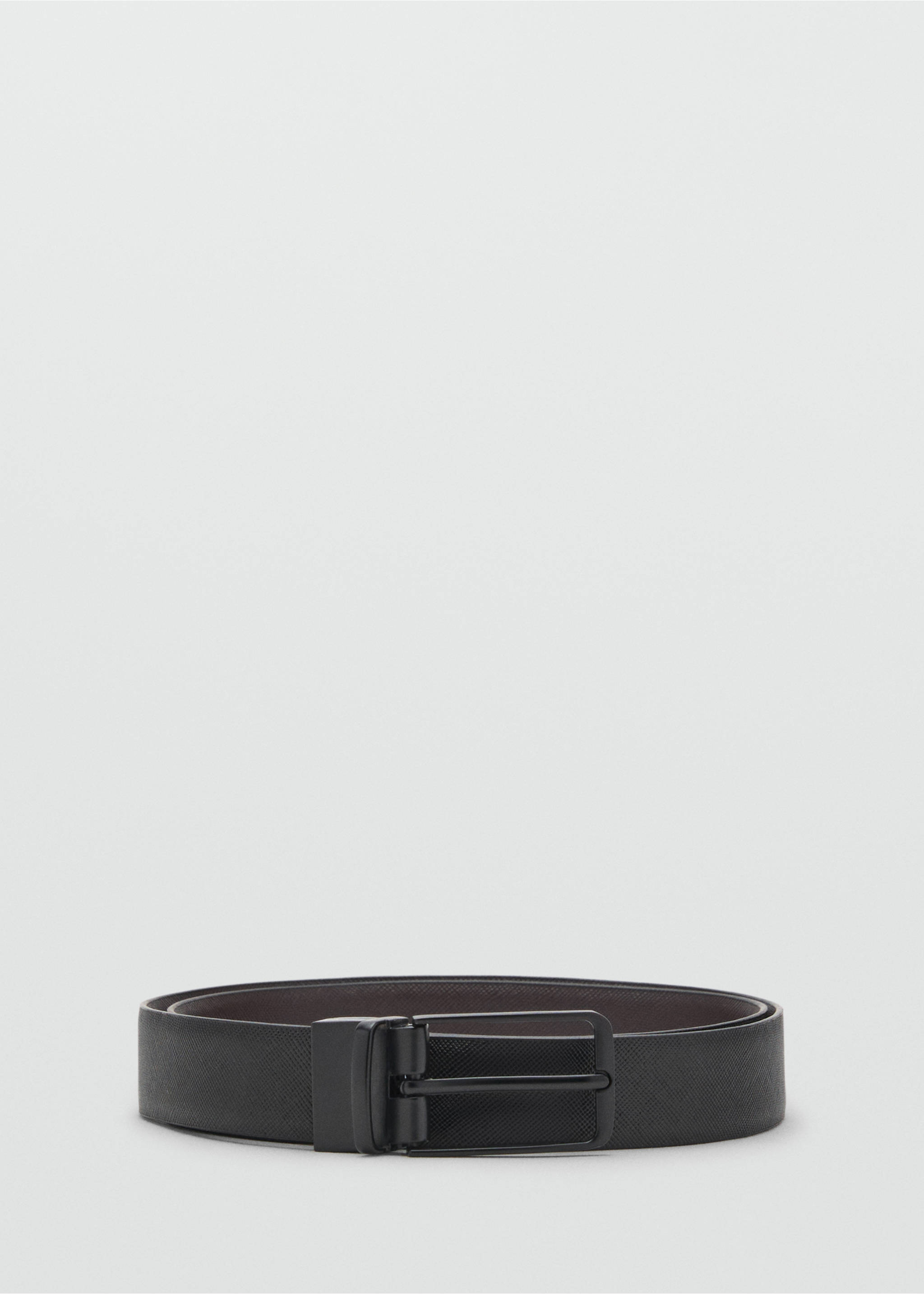 100% leather belt - Article without model, Black. Ref: 17011247-00.