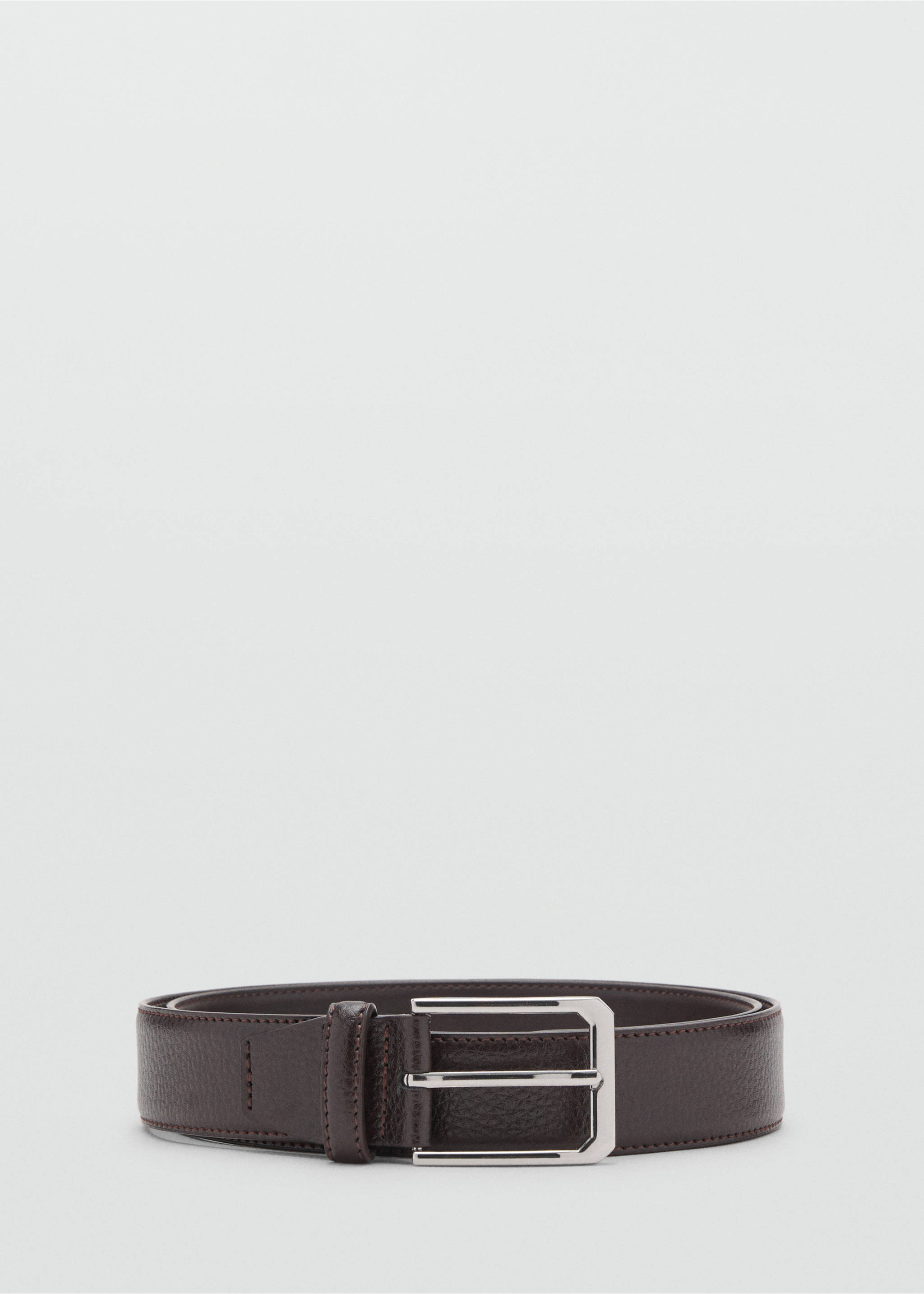 100% beaten leather belt - Article without model, Chocolate. Ref: 17011249-00.