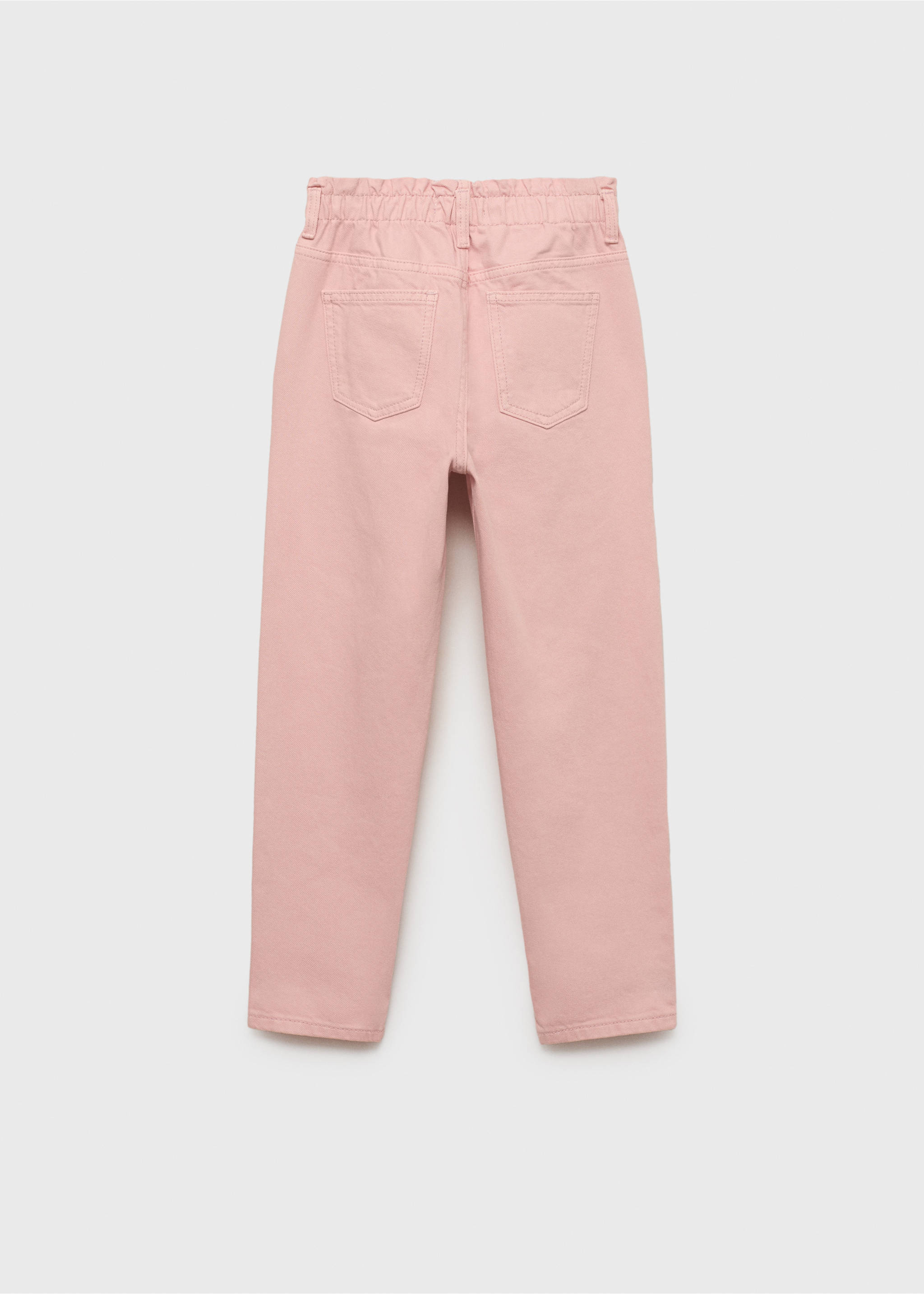 Džíny paperbag - Zadní strana zboží, Růžová. Ref: 17011250-00.