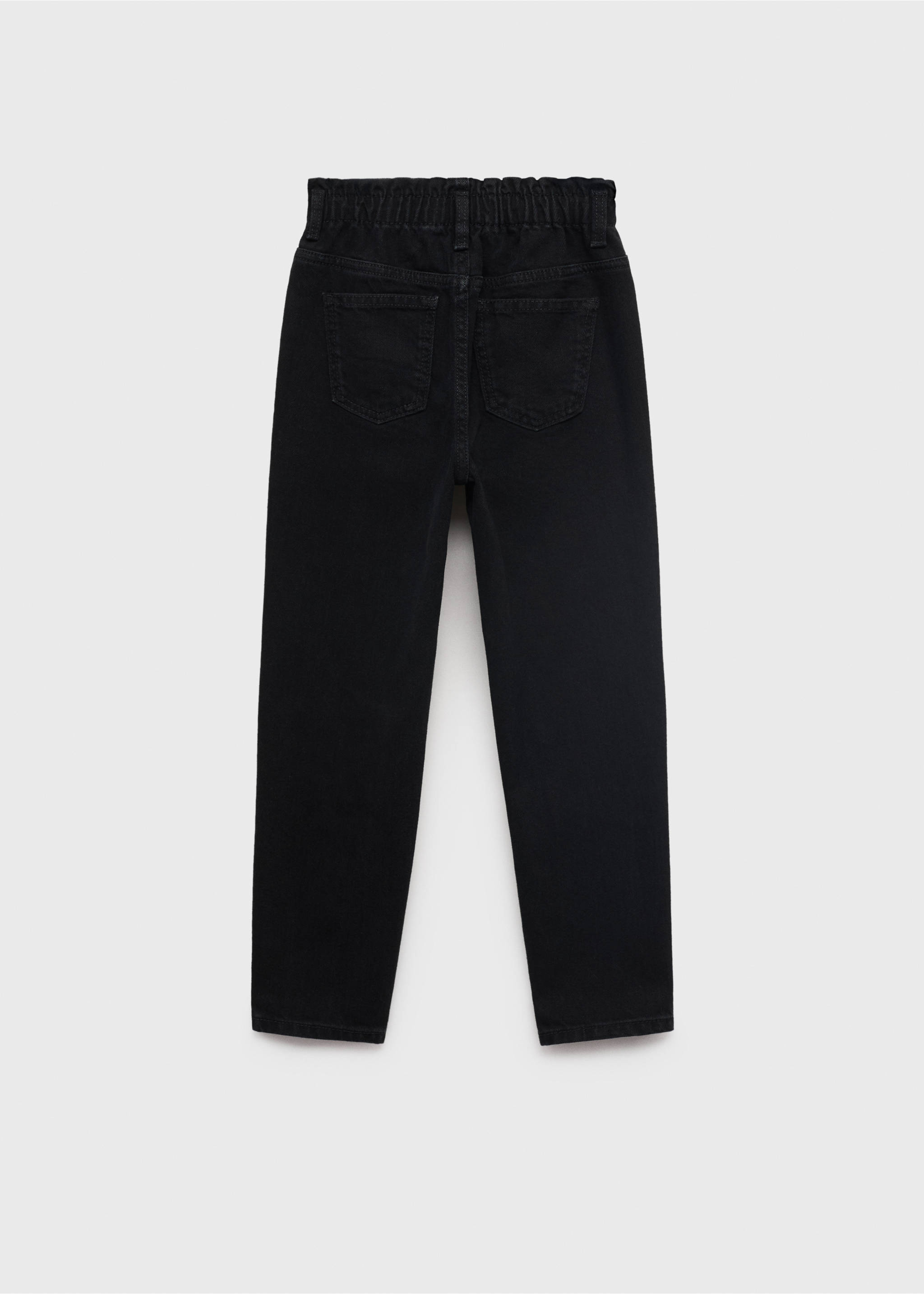 Džíny paperbag - Zadní strana zboží, Black denim. Ref: 17011250-00.