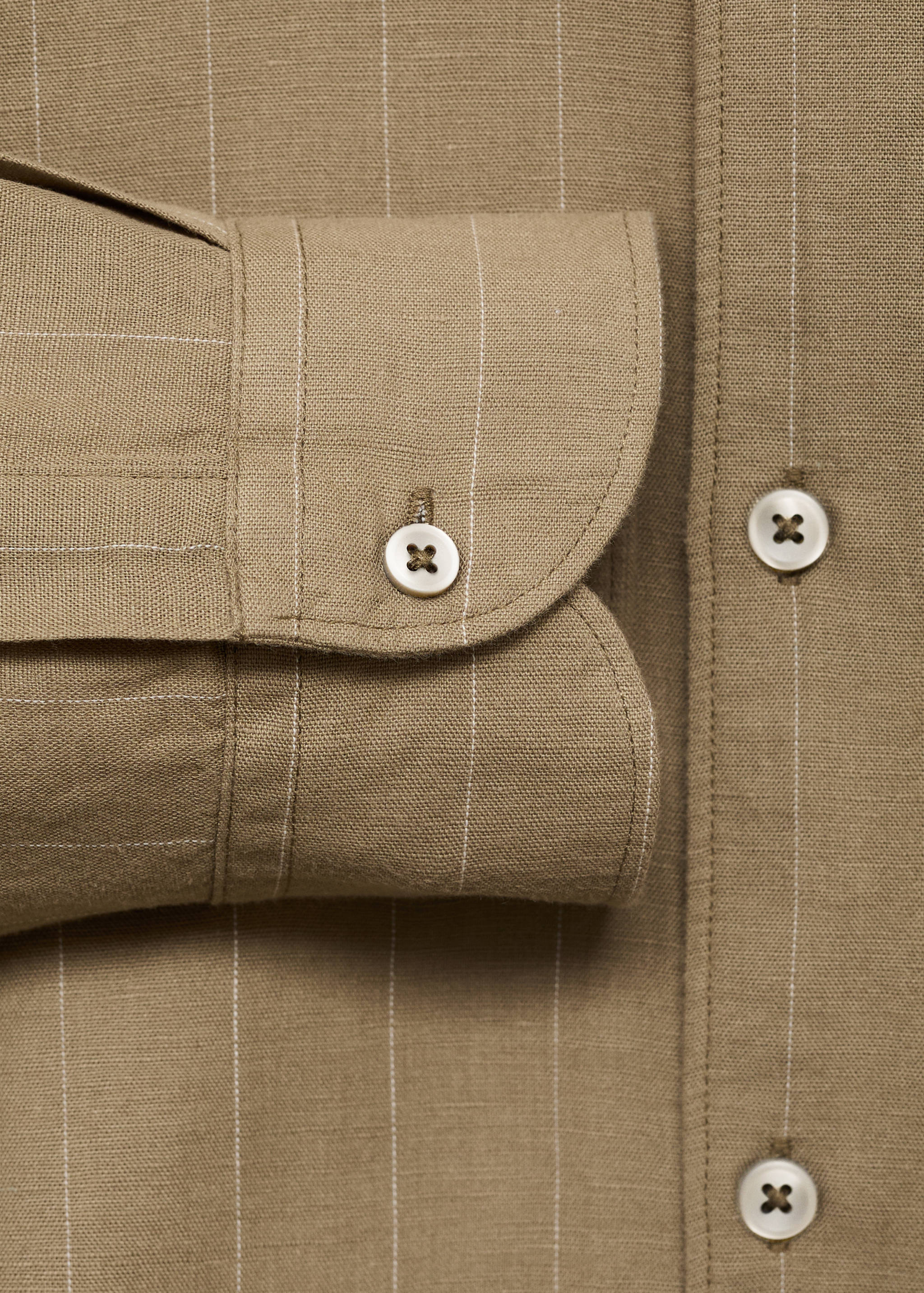 Linen pinstripe shirt - Details of the article 0