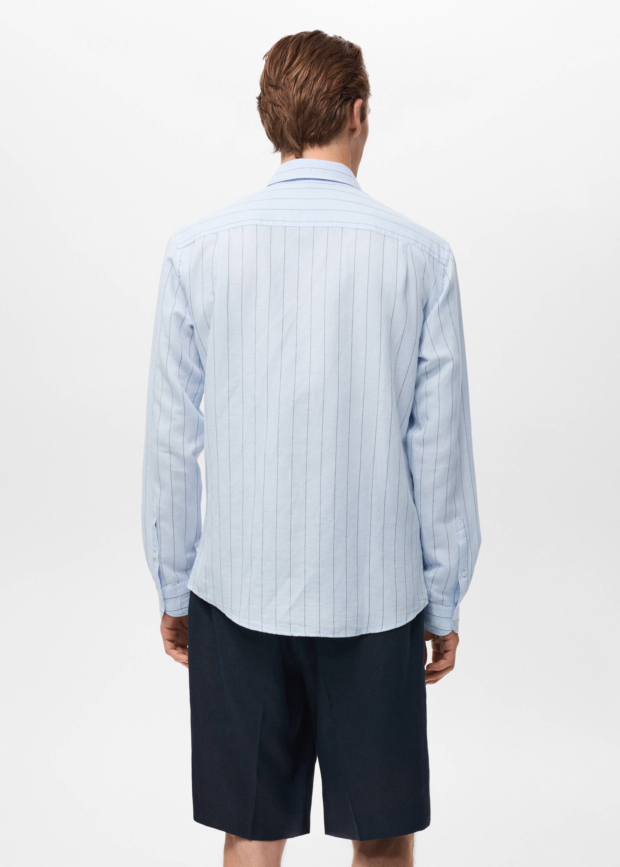 Linen pinstripe shirt - Reverse of the article