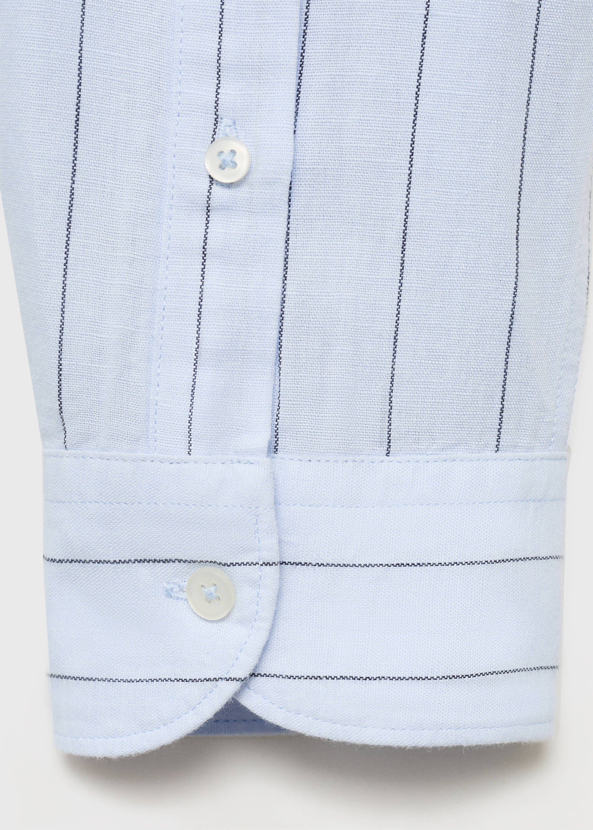Linen pinstripe shirt - Details of the article 0