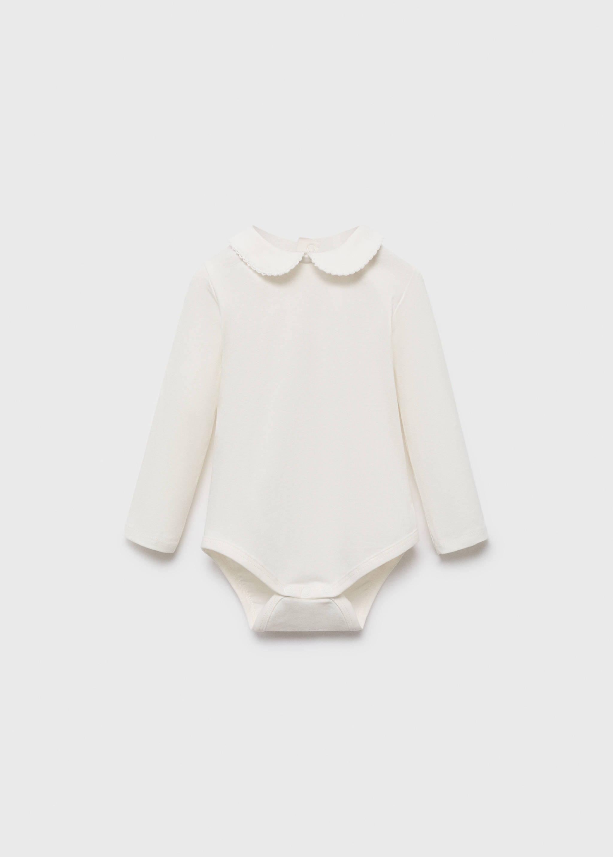 Cotton bodysuit with Peter Pan collar - Article without model