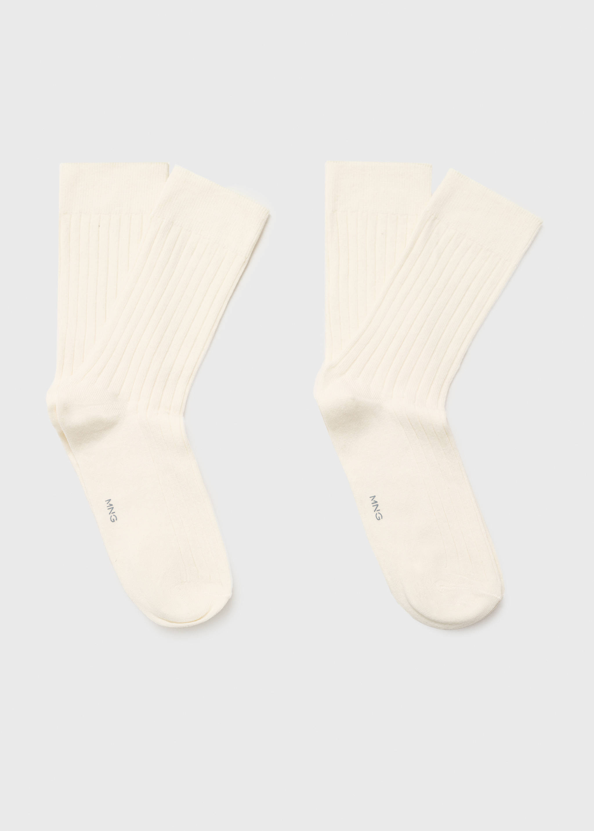 Pack of 2 ribbed cotton socks - Article without model