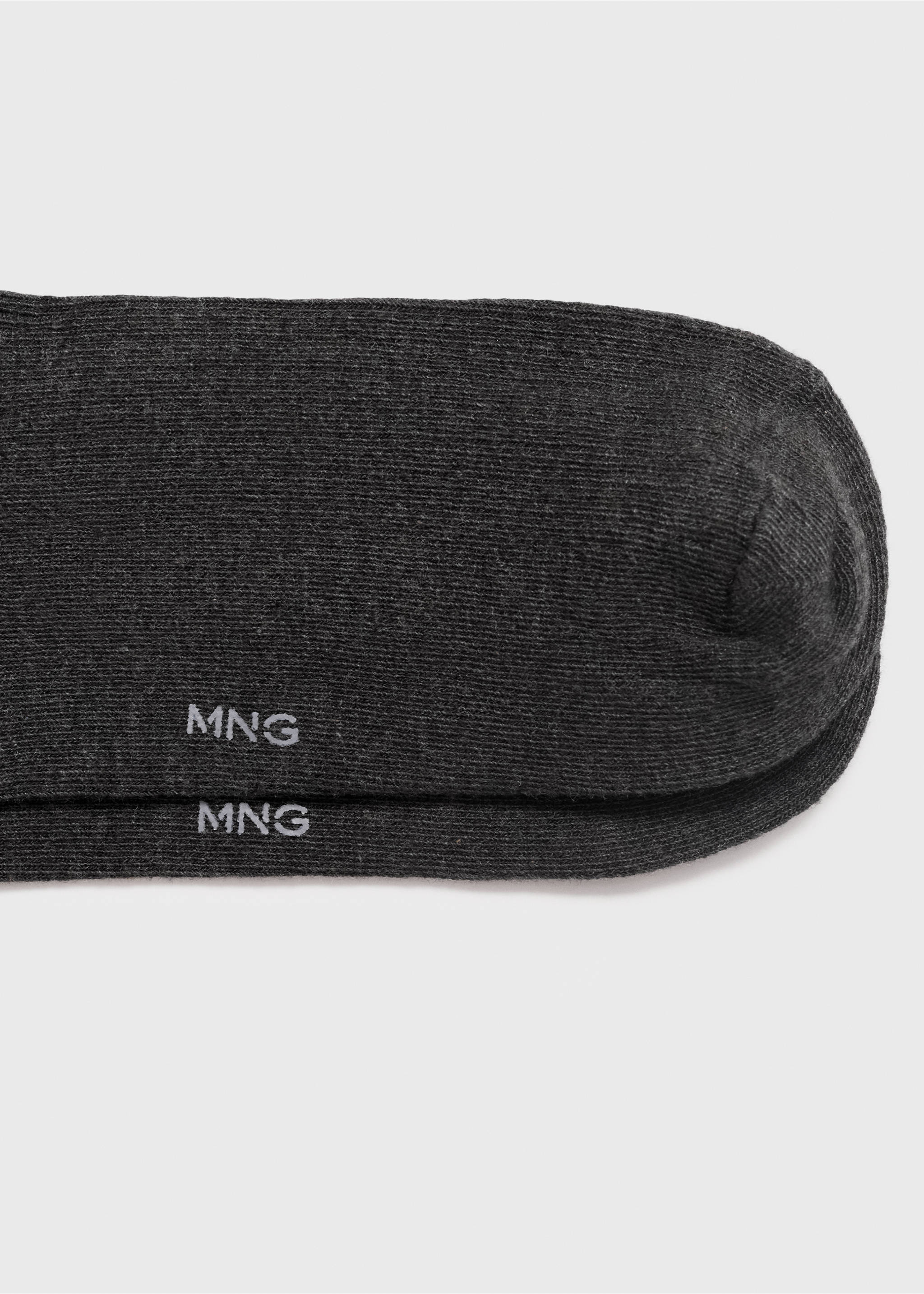 Embroidered cotton socks - Details of the article 0, Grey. Ref: 17011258-00.