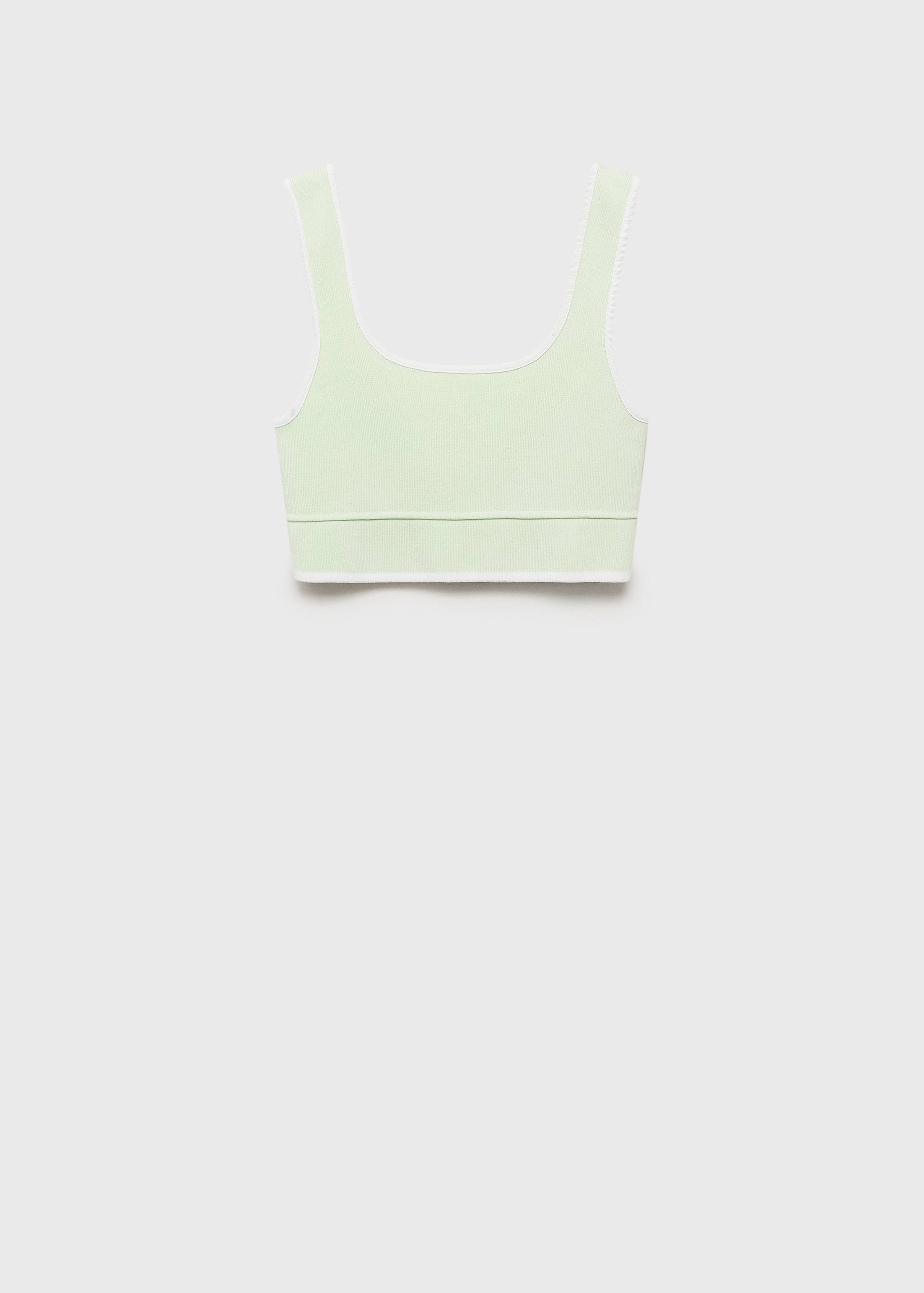 Knitted top with contrasting trim - Article without model