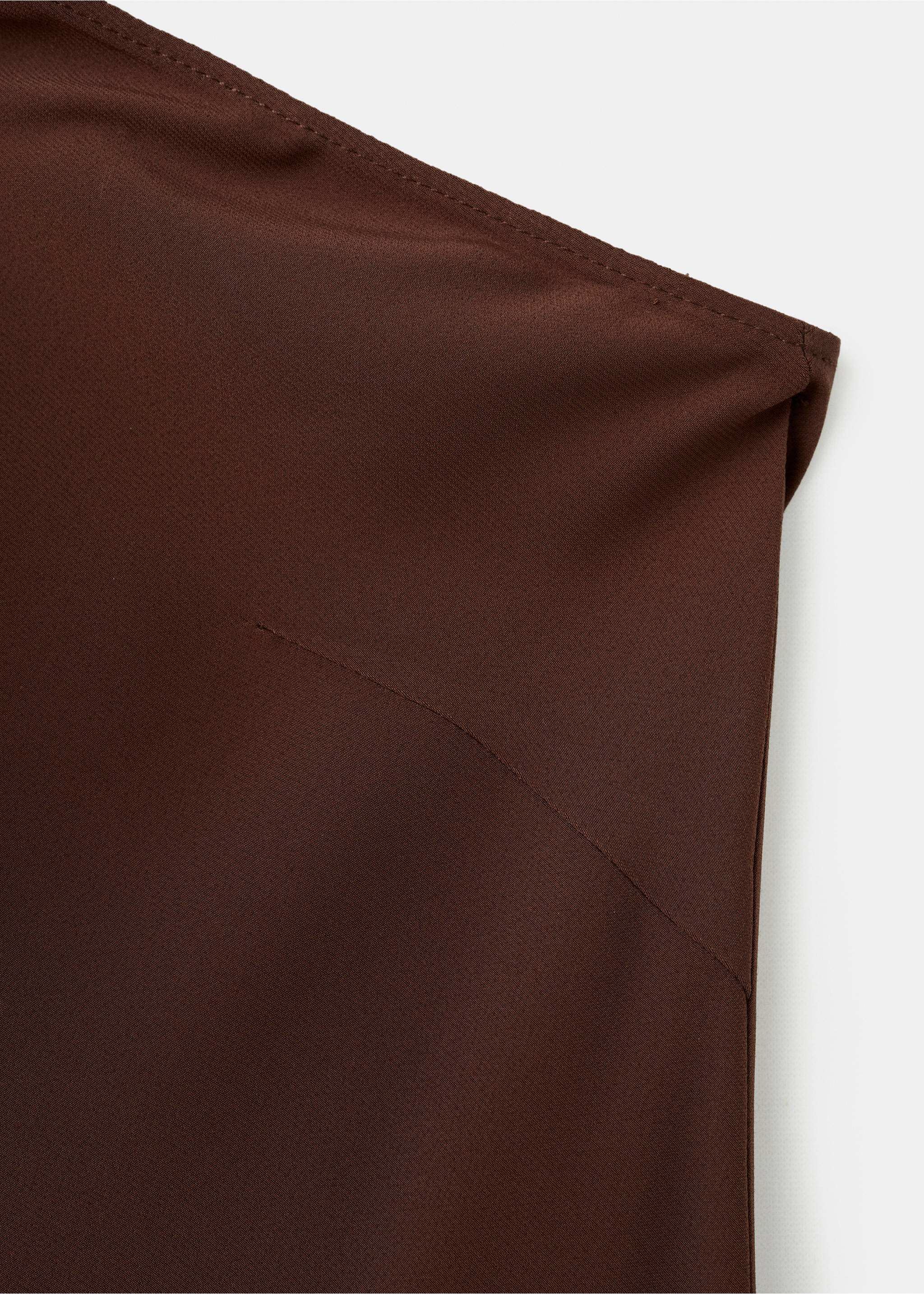 Asymmetrical dress with knot strap - Details of the article 8, Burnt Orange. Ref: 17011268-00.