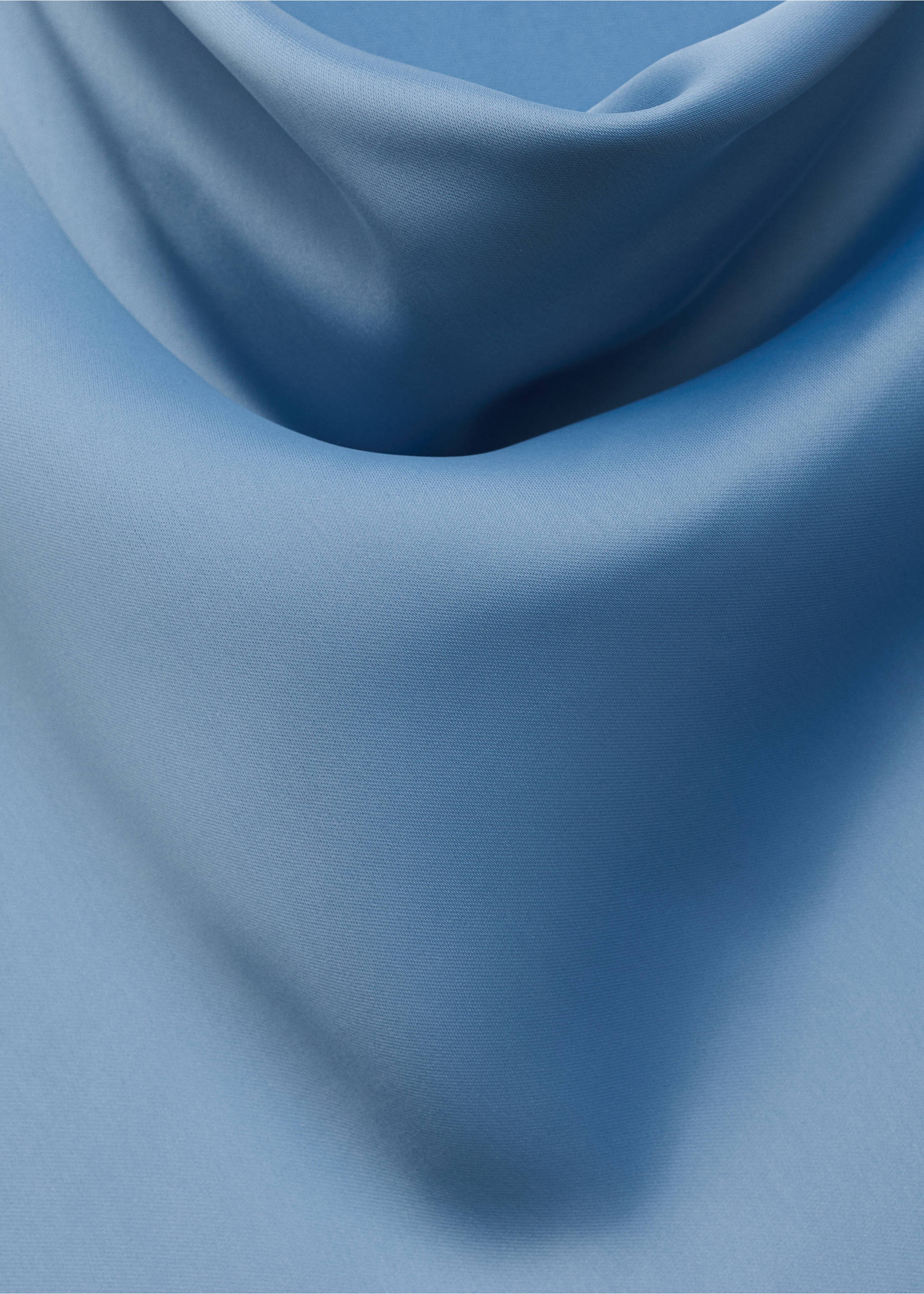 Long satin dress - Details of the article 8, Blue. Ref: 17011269-00.