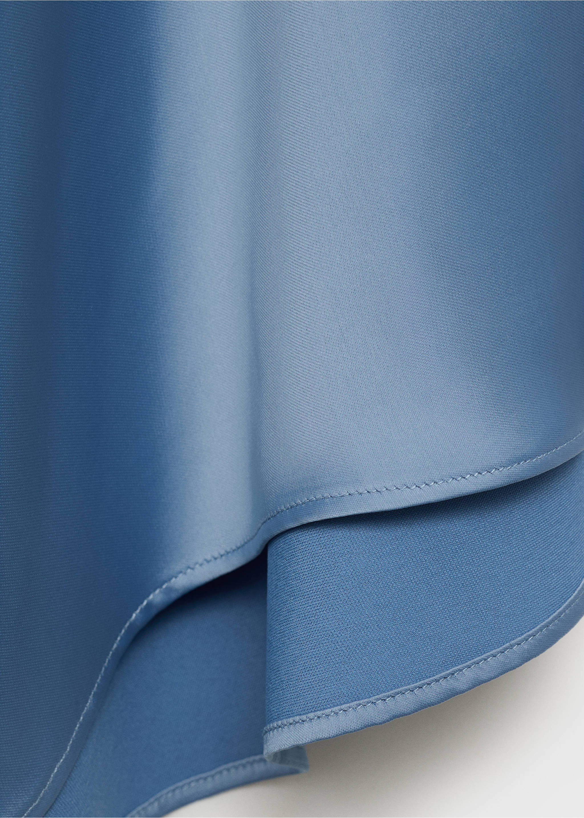 Long satin dress - Details of the article 0, Blue. Ref: 17011269-00.