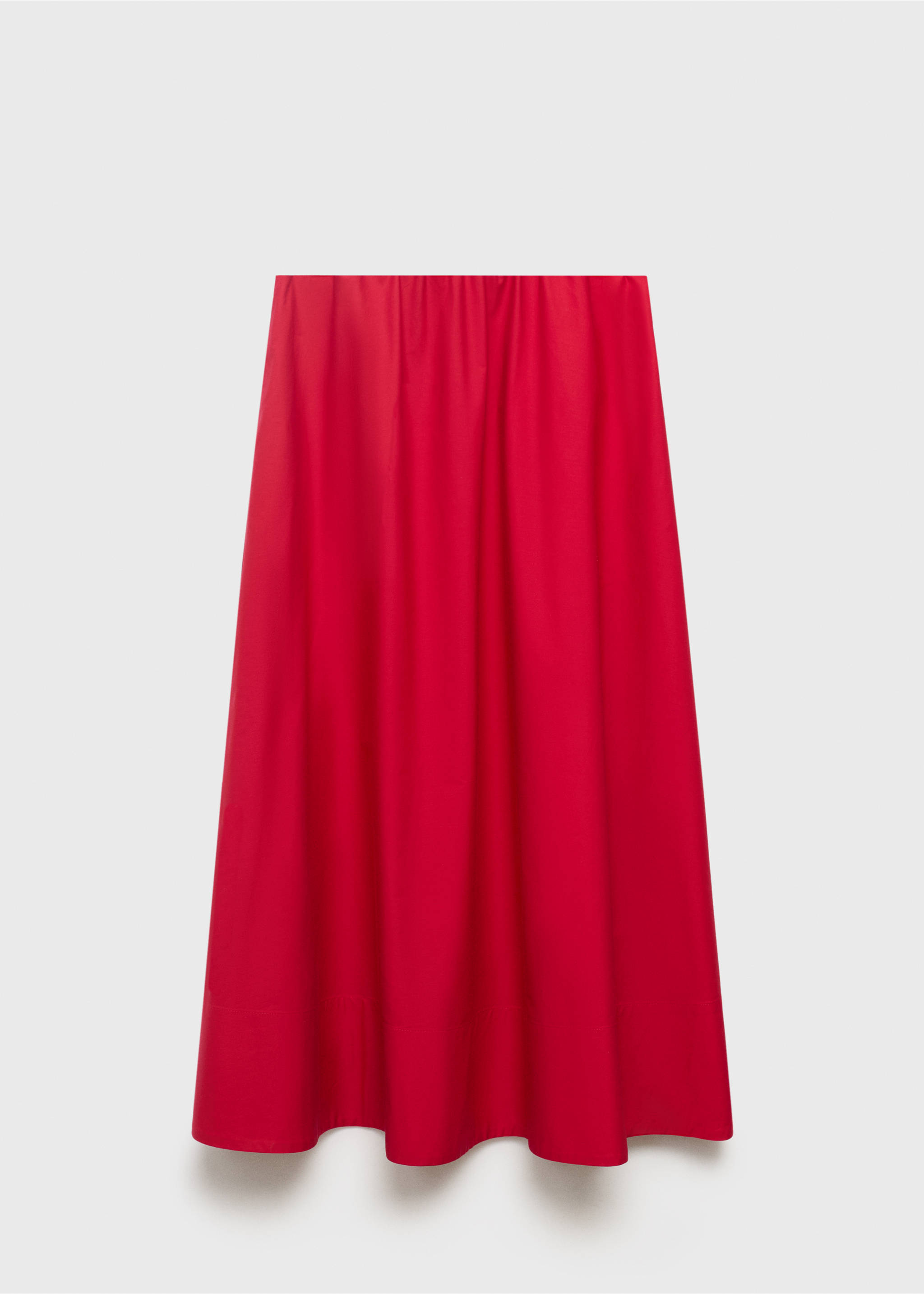 Flared cotton skirt - Article without model, Red. Ref: 17011273-00.