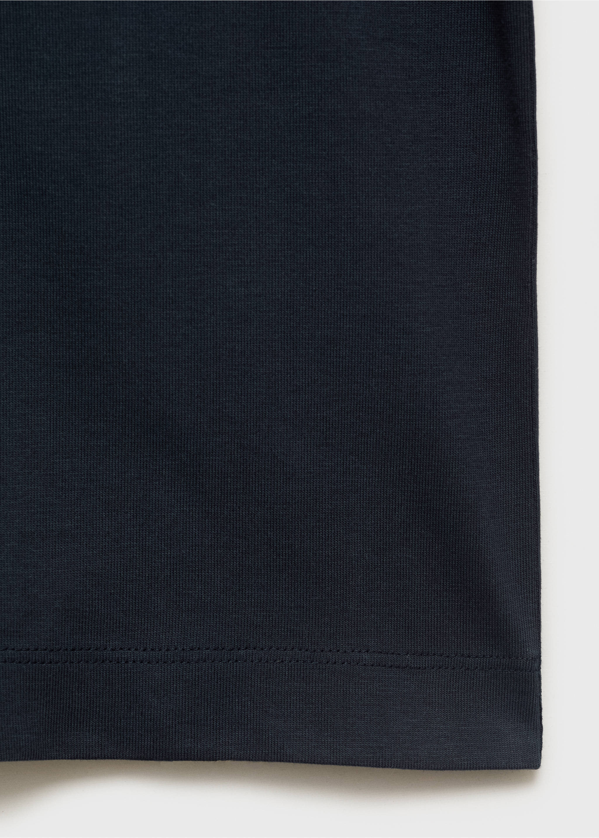 T-shirt 100 % coton détail brodé - Détail de l'article 8, Bleu marine. Ref: 17011276-00.