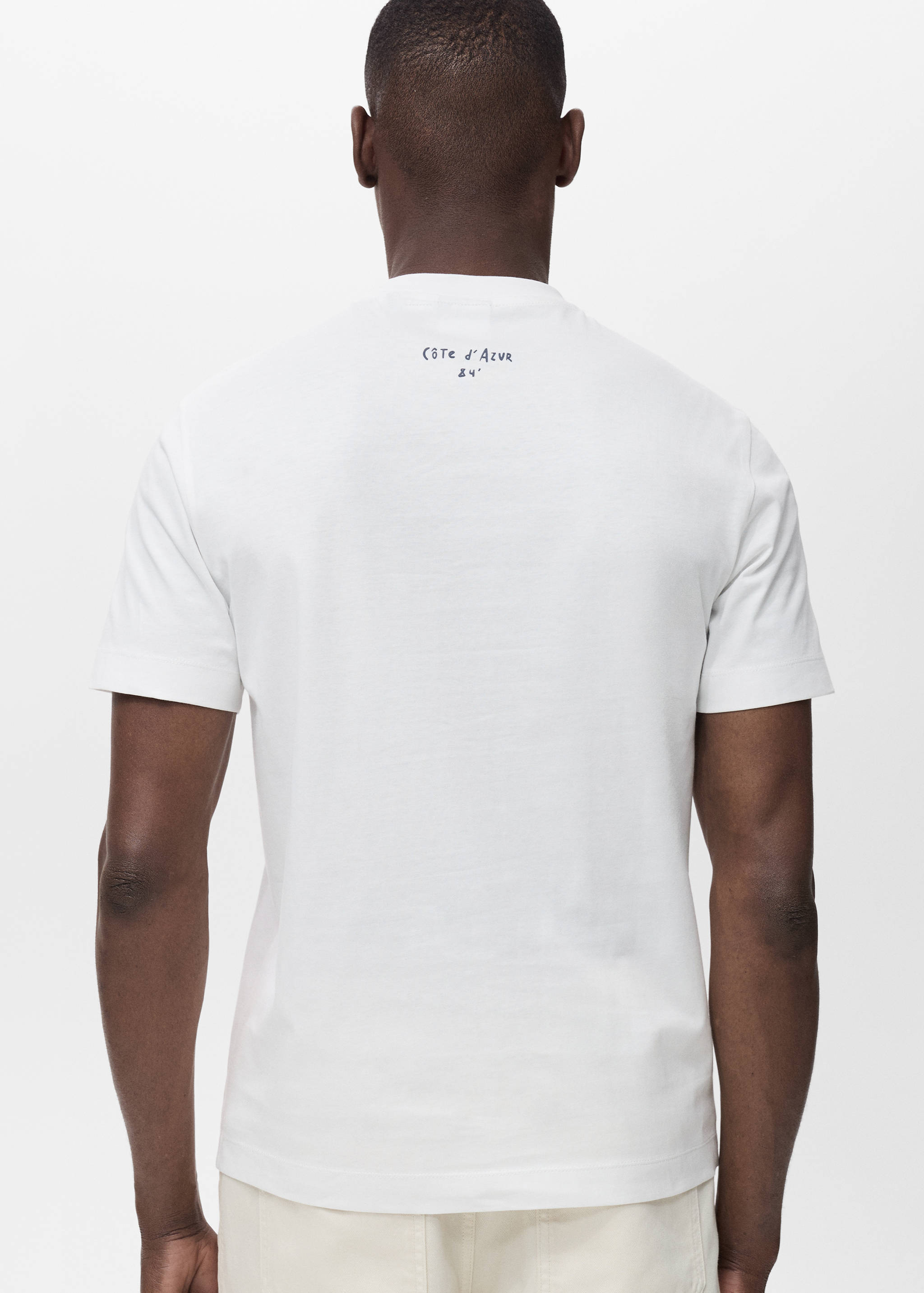 T-shirt 100 % coton imprimé poitrine - Verso de l’article