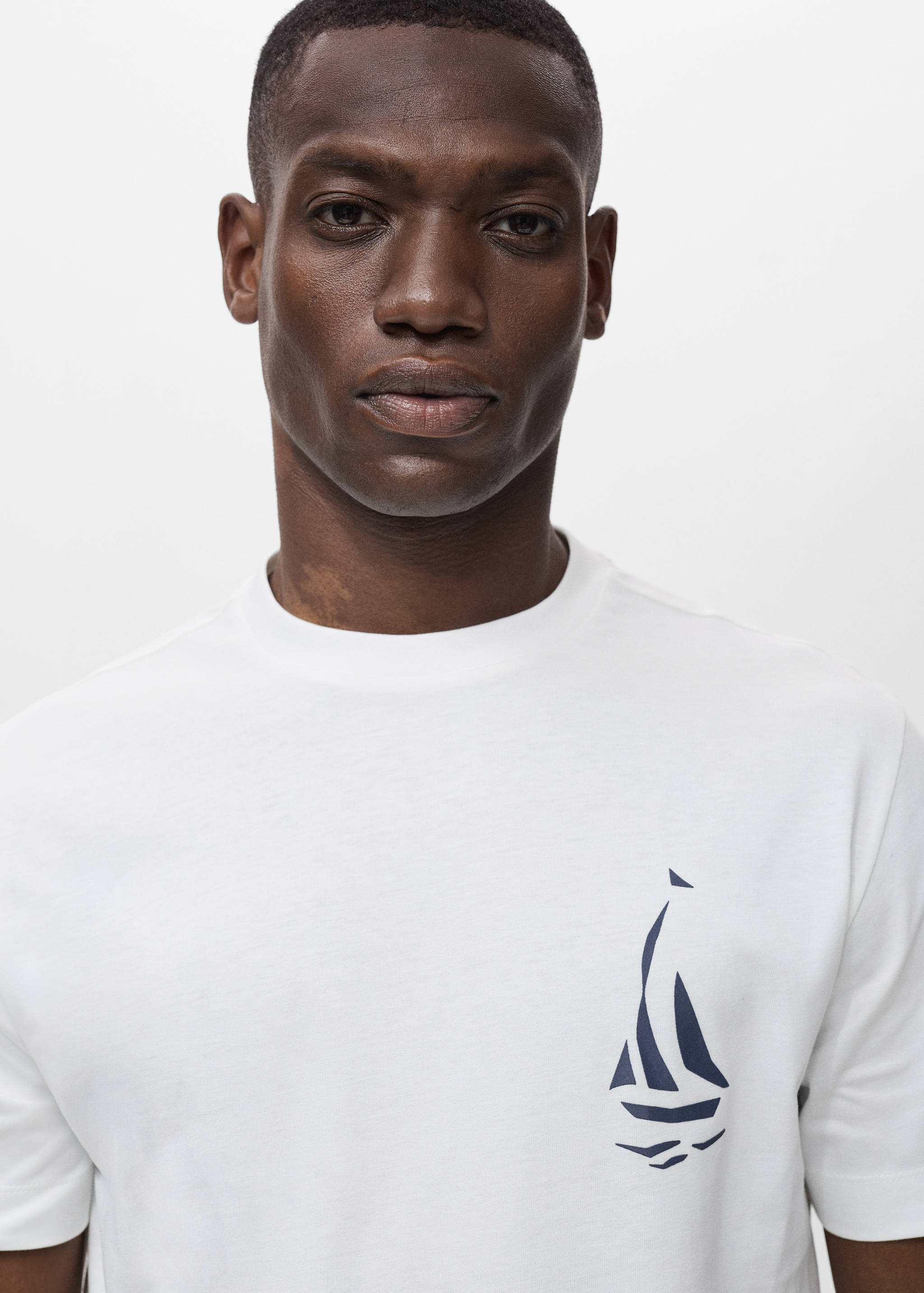 T-shirt 100 % coton imprimé poitrine - Détail de l'article 1