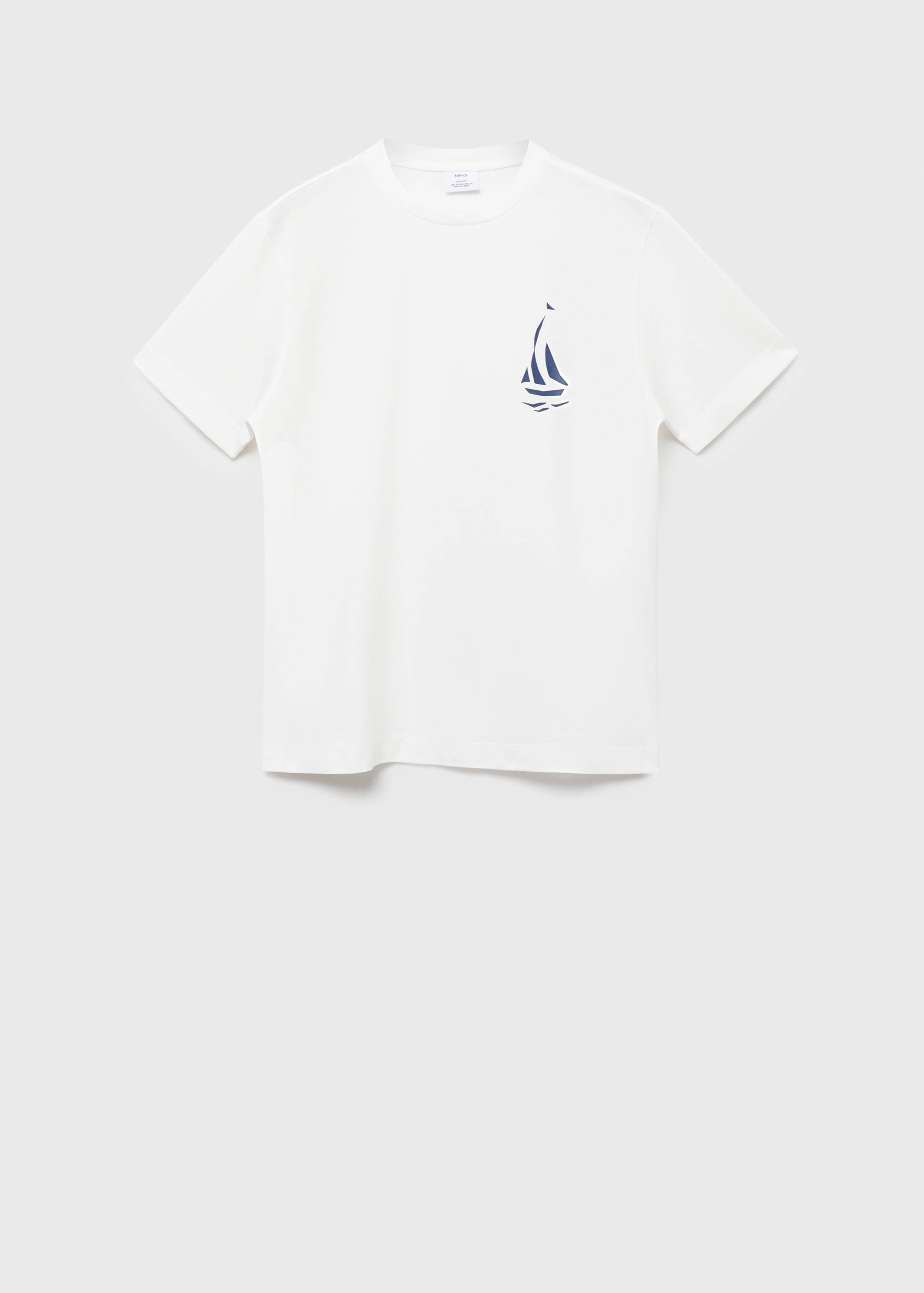 T-shirt 100 % coton imprimé poitrine - Article sans modèle