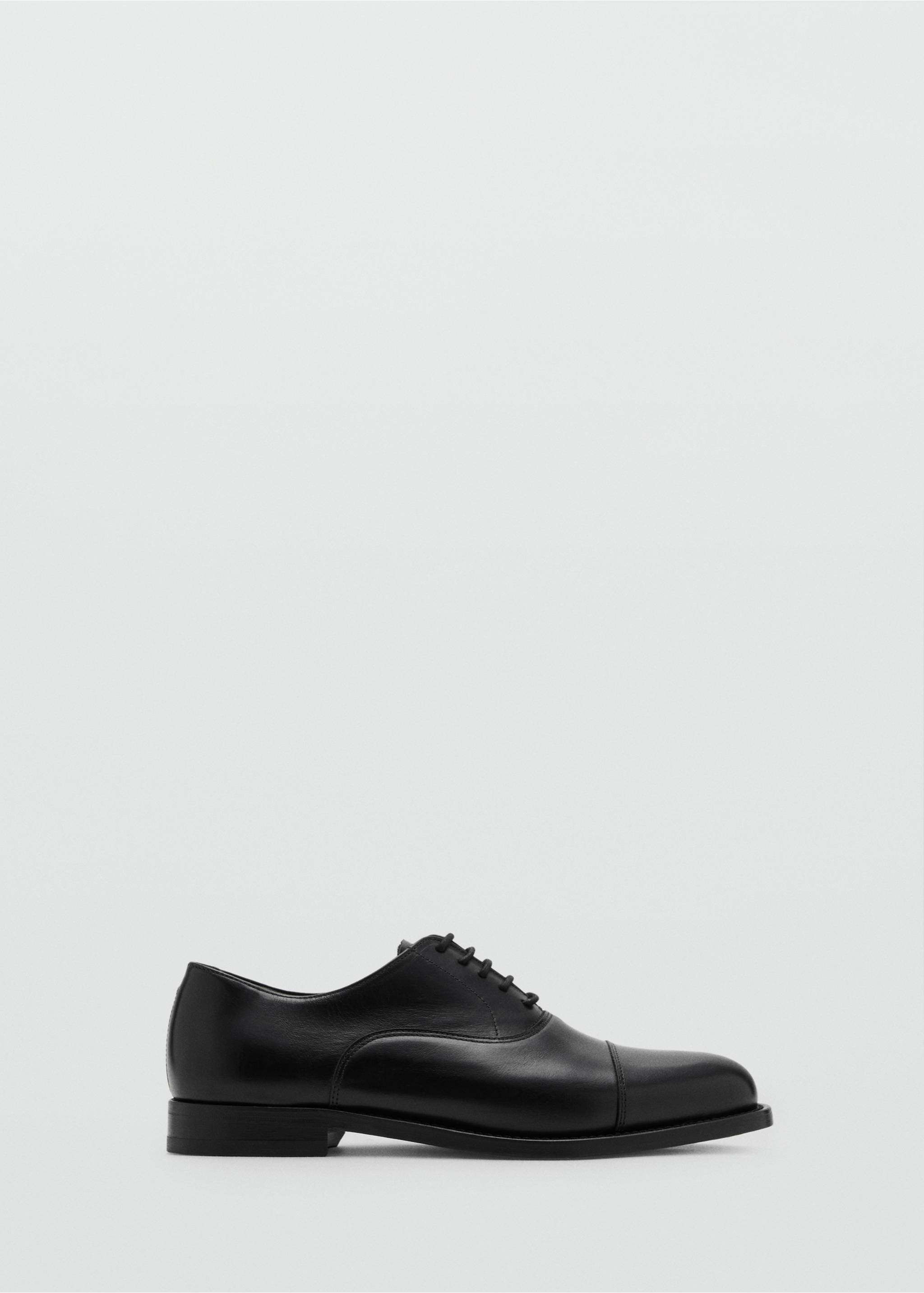 Chaussures style richelieus cuir - Article sans modèle, Noir. Ref: 17011283-00.