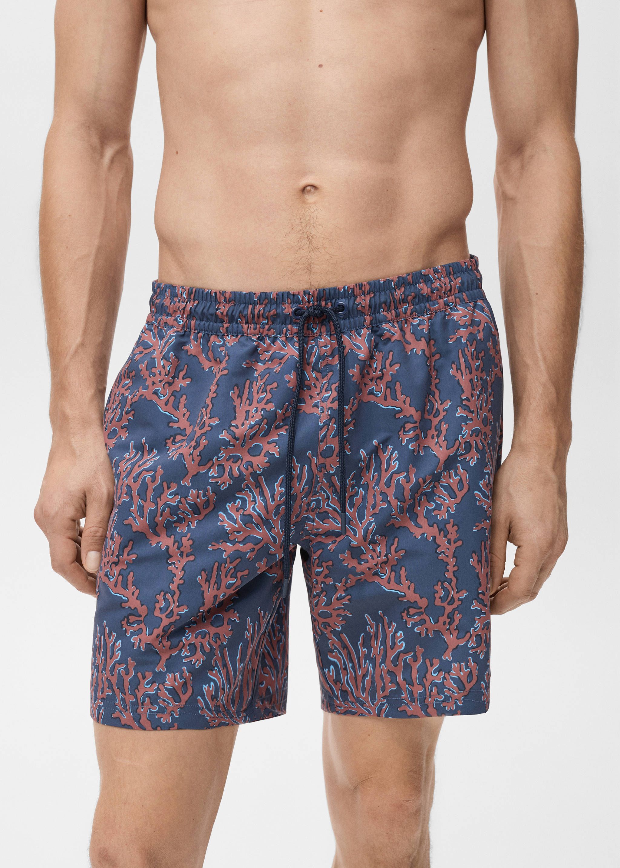Swimsuit with coral print - Details of the article 1