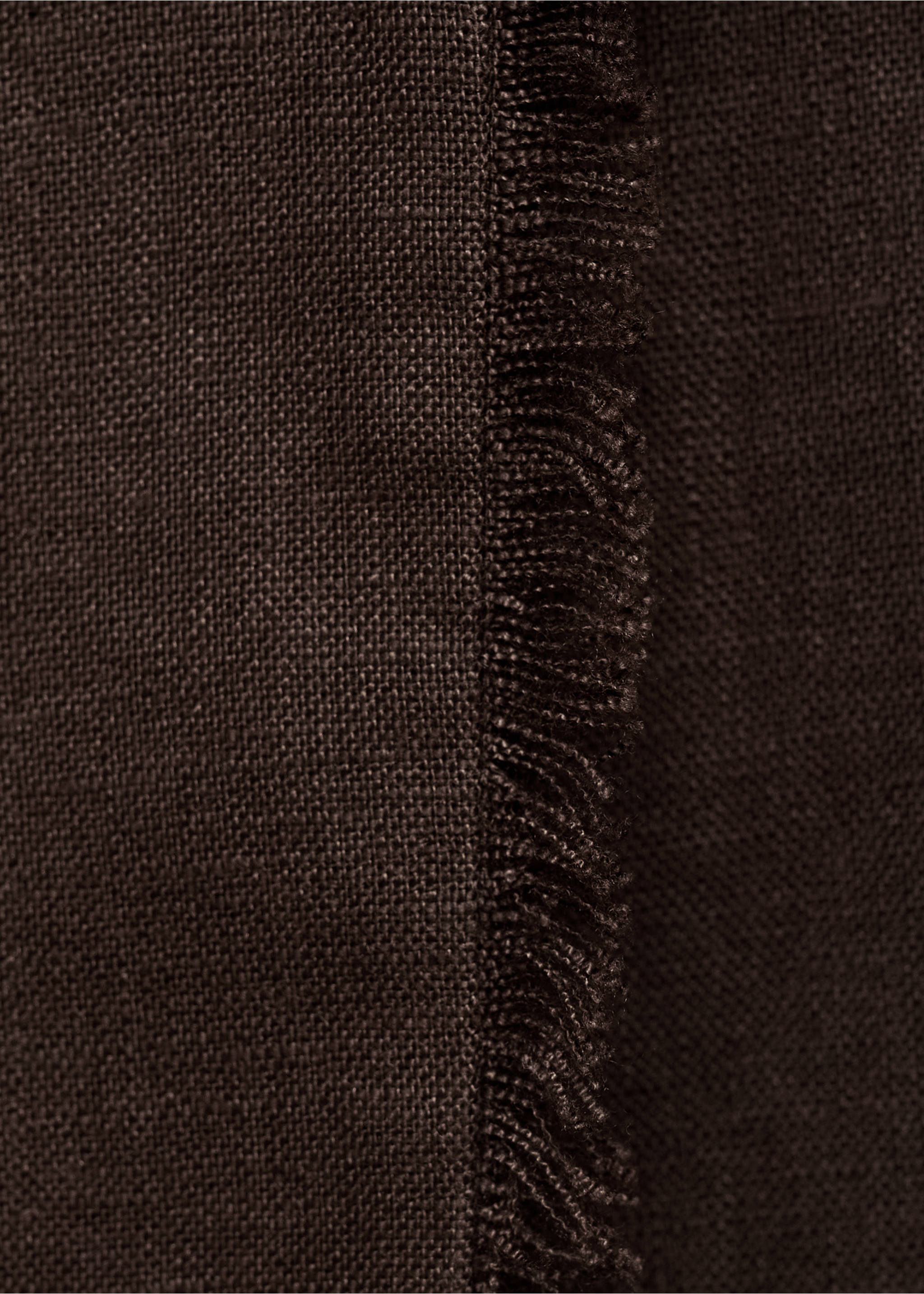Linen sarong skirt - Details of the article 0, Chocolate. Ref: 17011289-00.