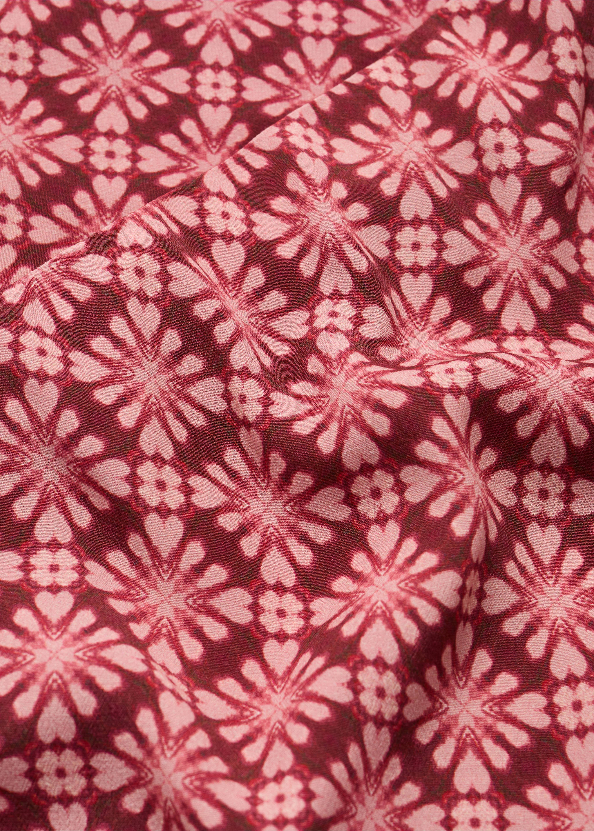 Flowy printed skirt - Details of the article 8, Pastel Pink. Ref: 17011290-00.