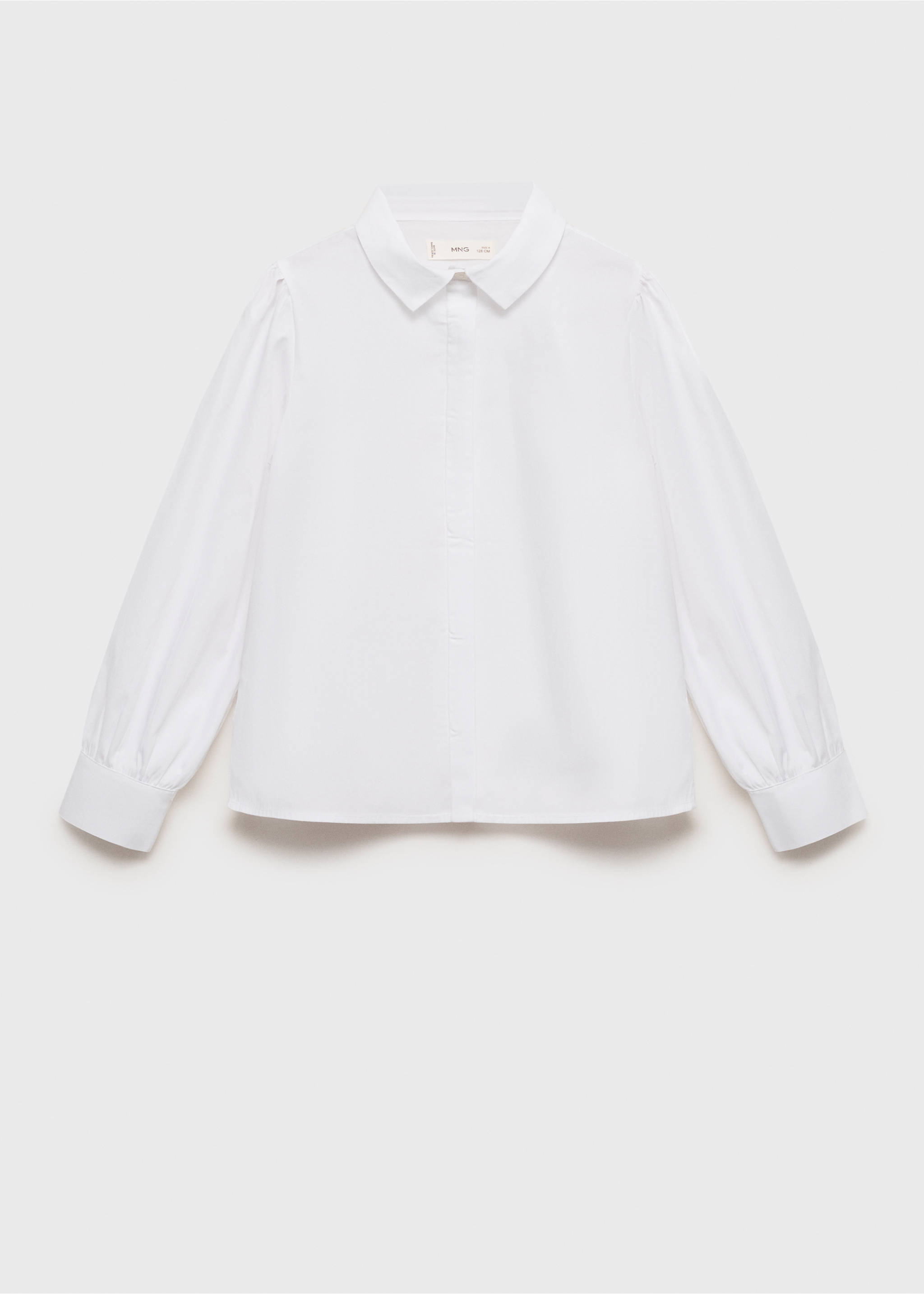 Cotton long shirt - Article without model, White. Ref: 17011519-00.