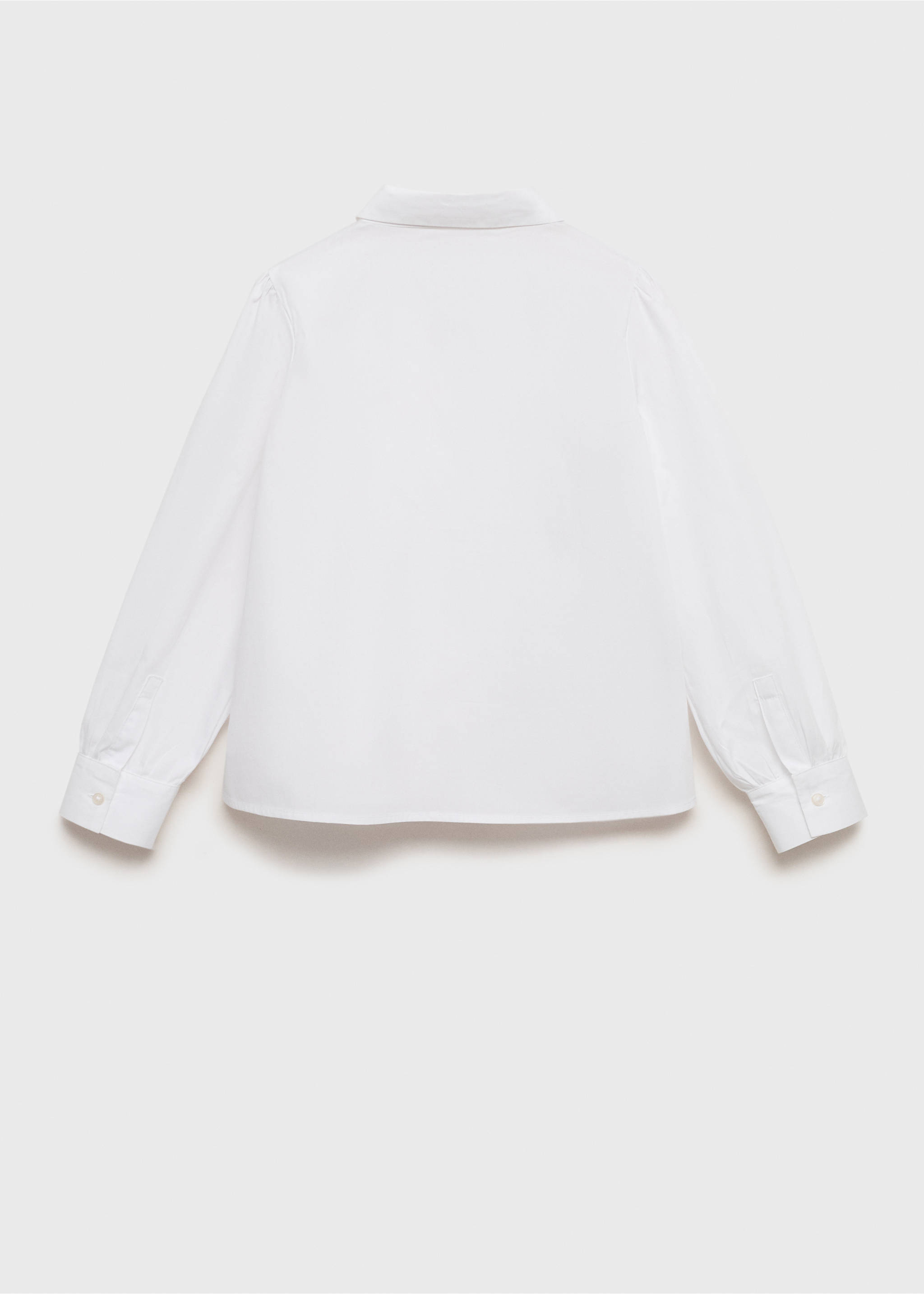 Cotton long shirt - Reverse of the article, White. Ref: 17011519-00.