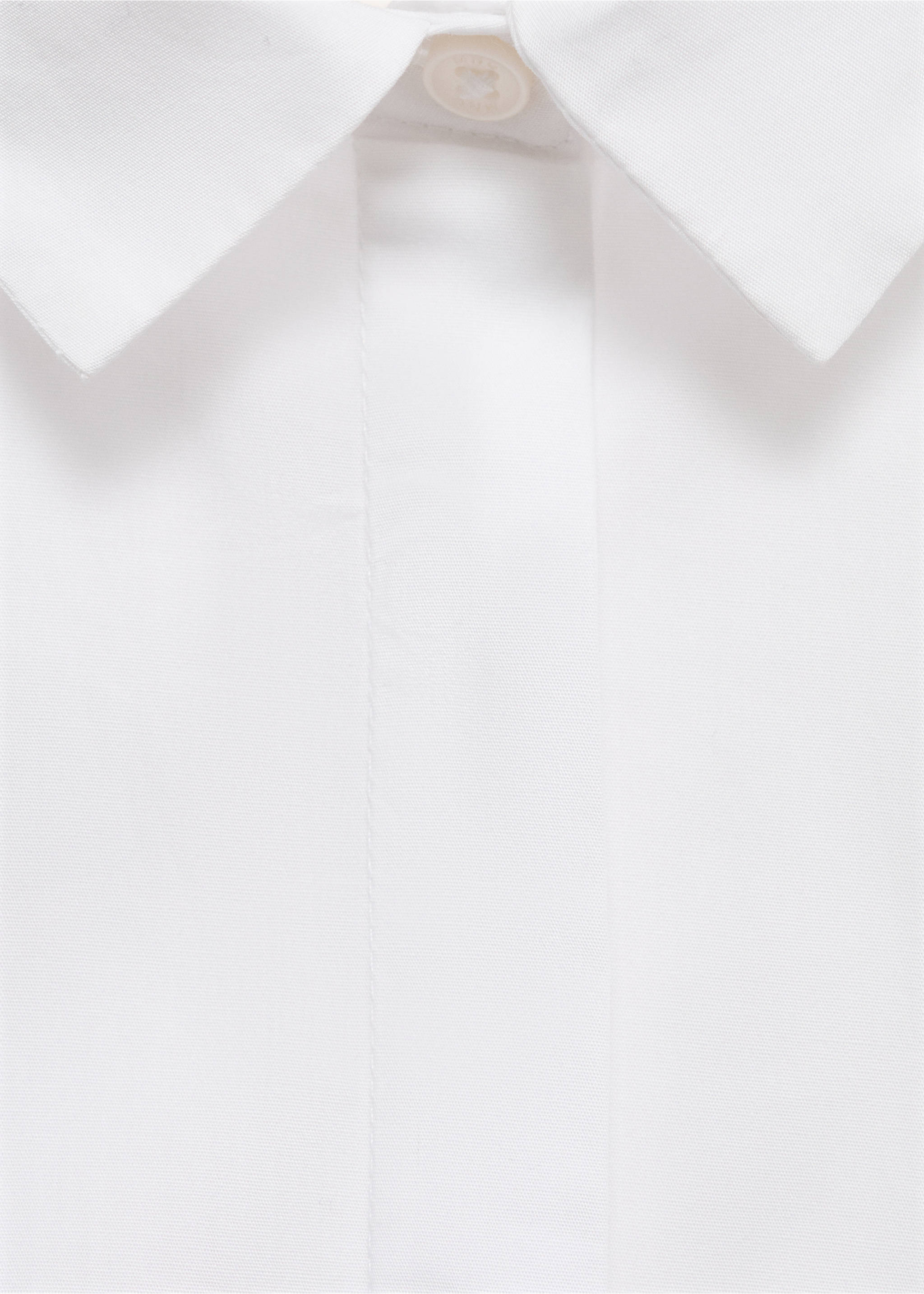 Cotton long shirt - Details of the article 0, White. Ref: 17011519-00.