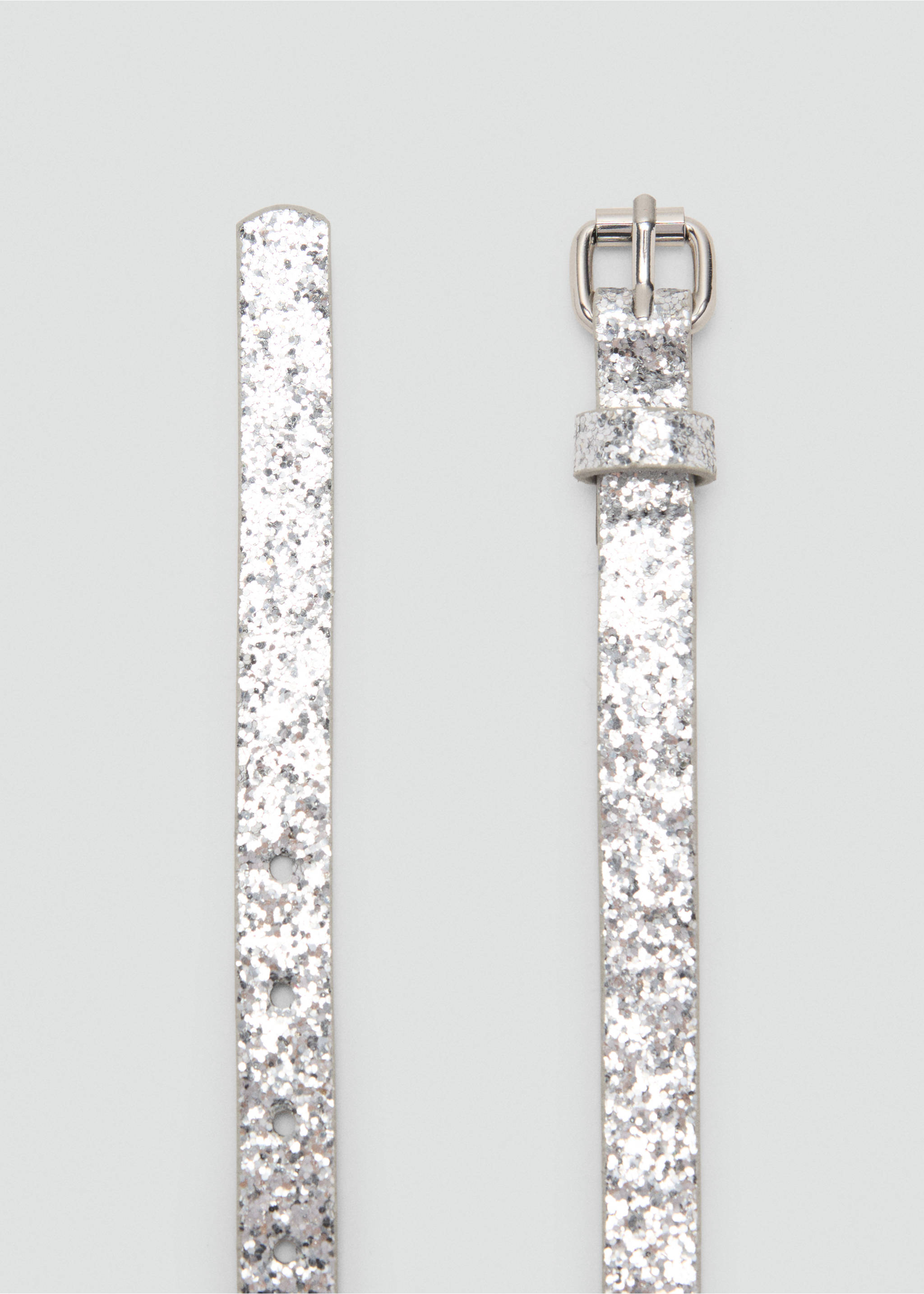 Glitter belt - Medium plane, Silver. Ref: 17011523-00.