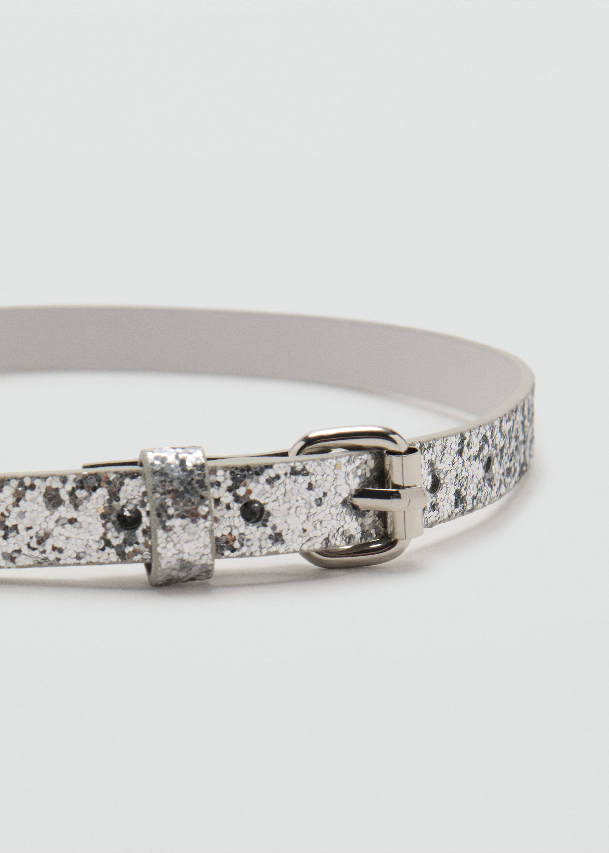 Glitter belt - Details of the article 1, Silver. Ref: 17011523-00.